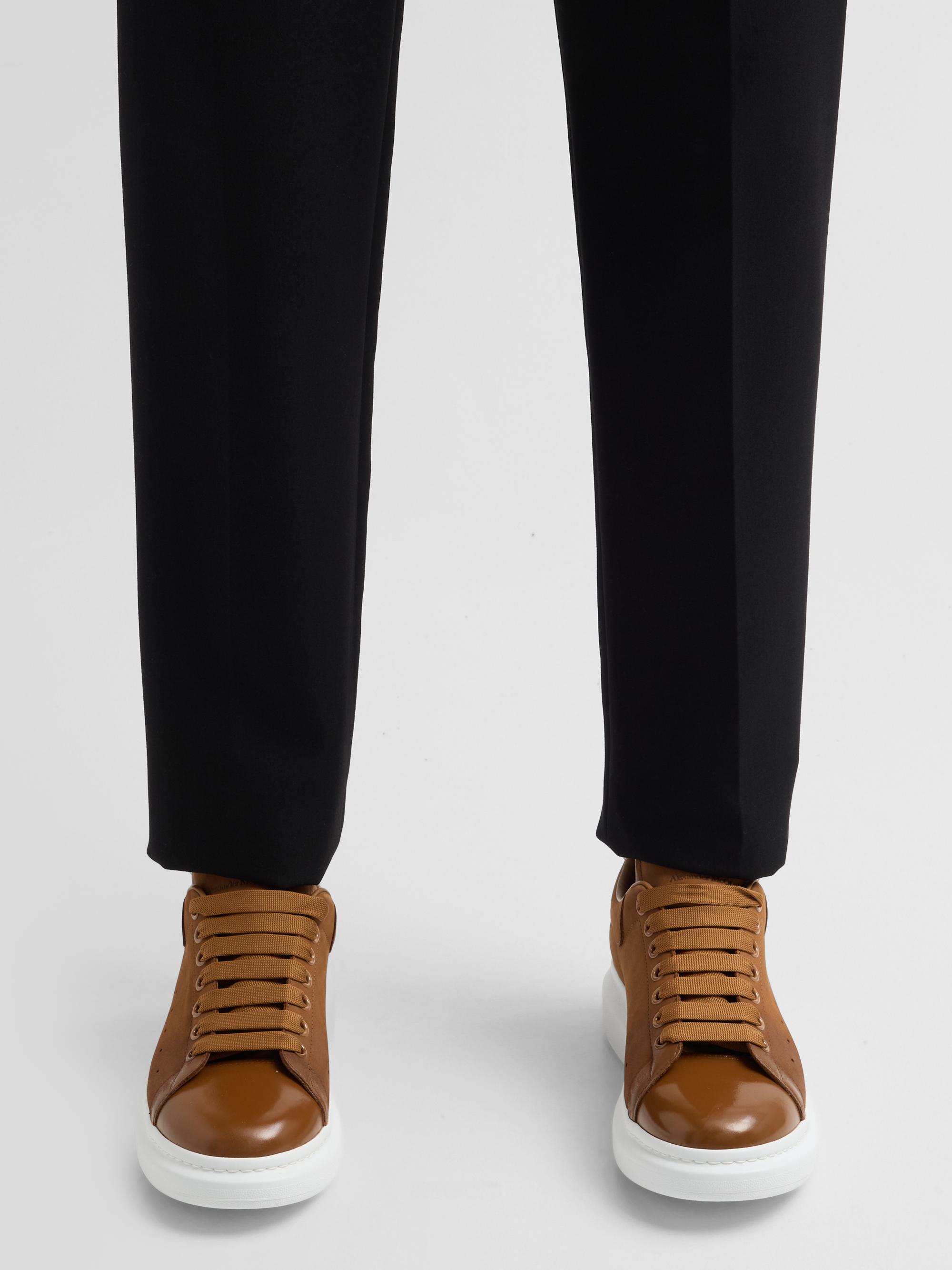 McQueen Men's Oversized Suede Low-Top Sneakers - Brown | Thumbnail 2