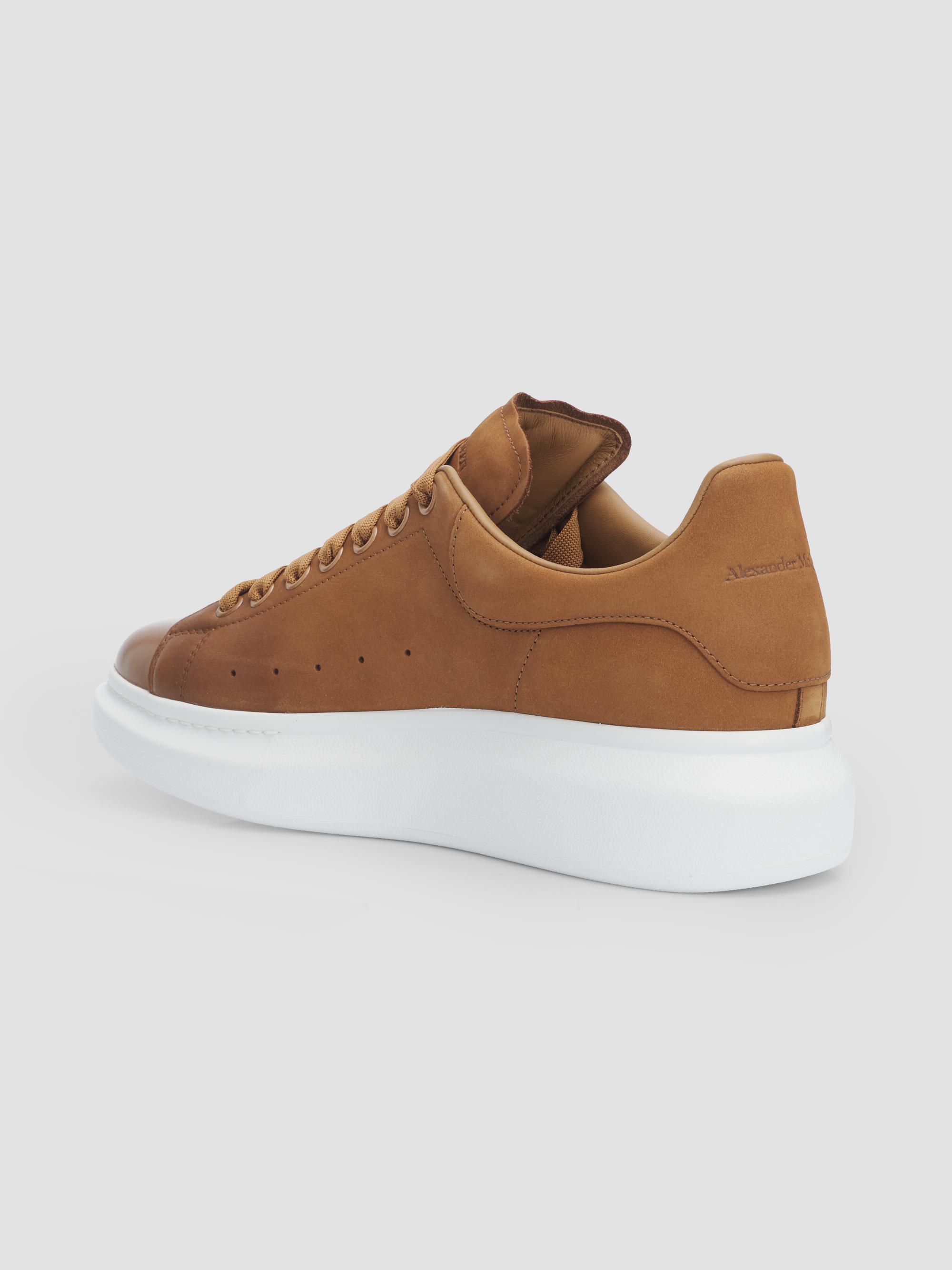 McQueen Men's Oversized Suede Low-Top Sneakers - Brown | Thumbnail 4