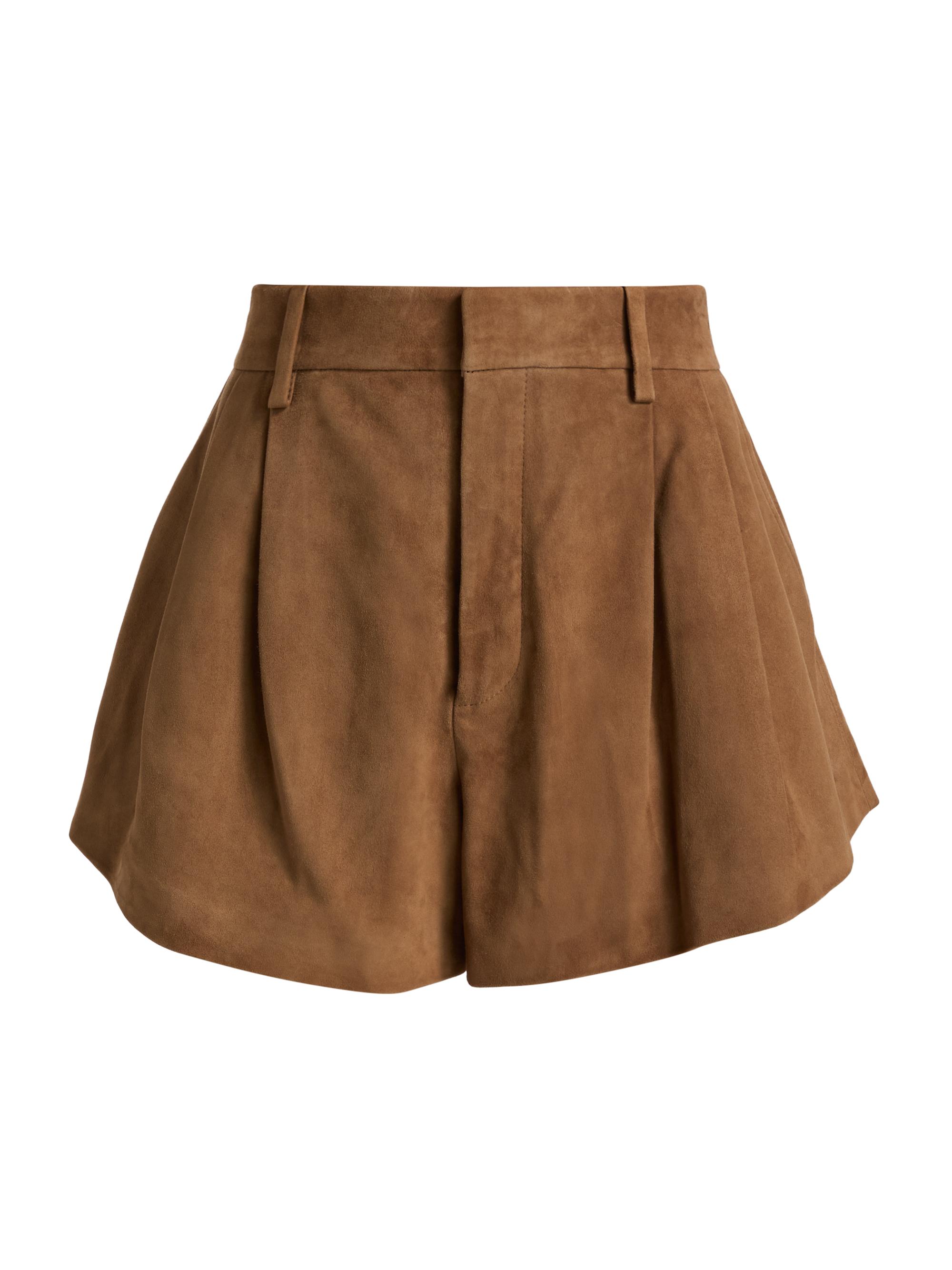 FRAME Women's The Suede Utility Shorts - Chai - Women's Clothing
