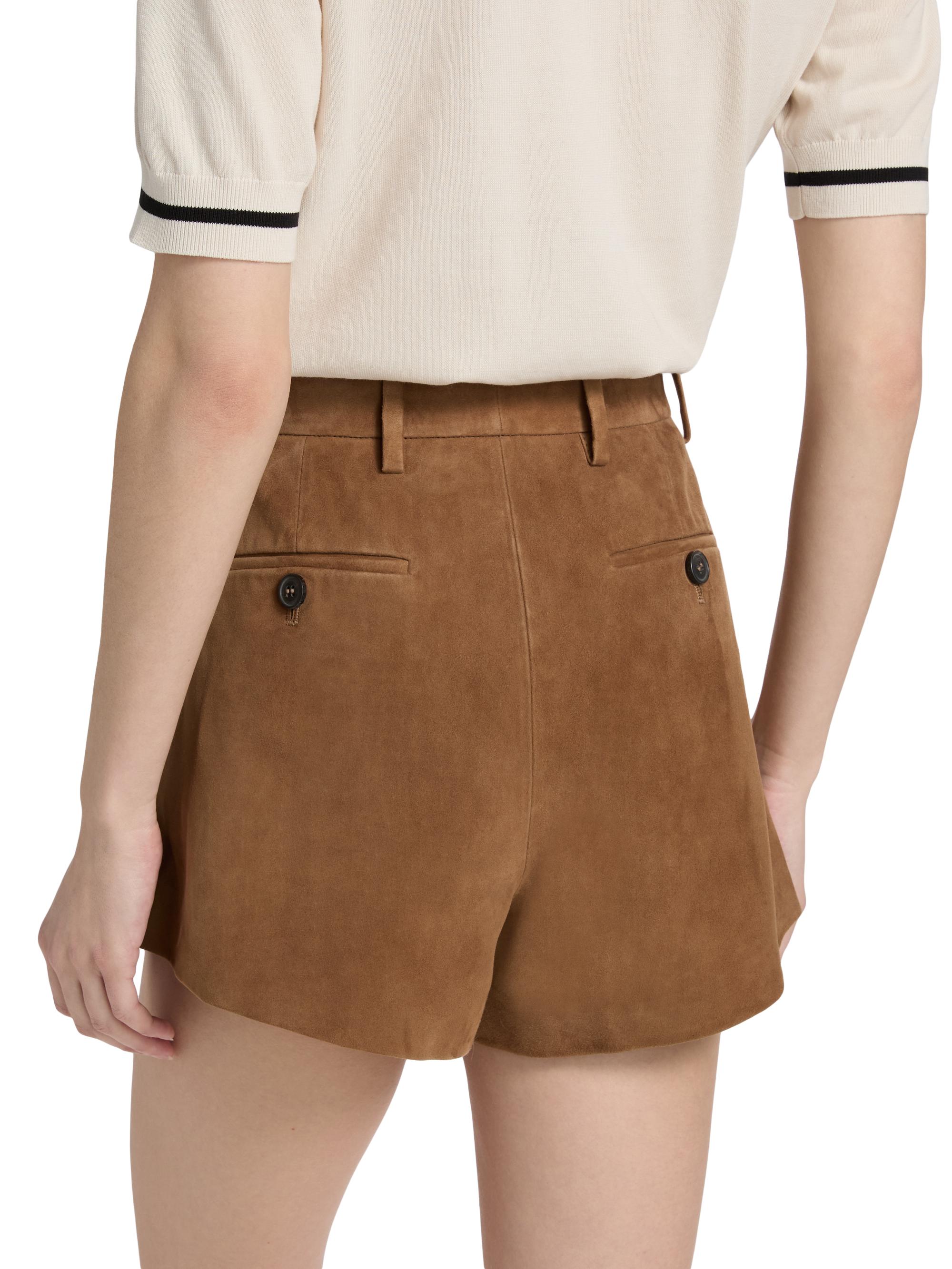 FRAME Women's The Suede Utility Shorts - Chai | Thumbnail 5