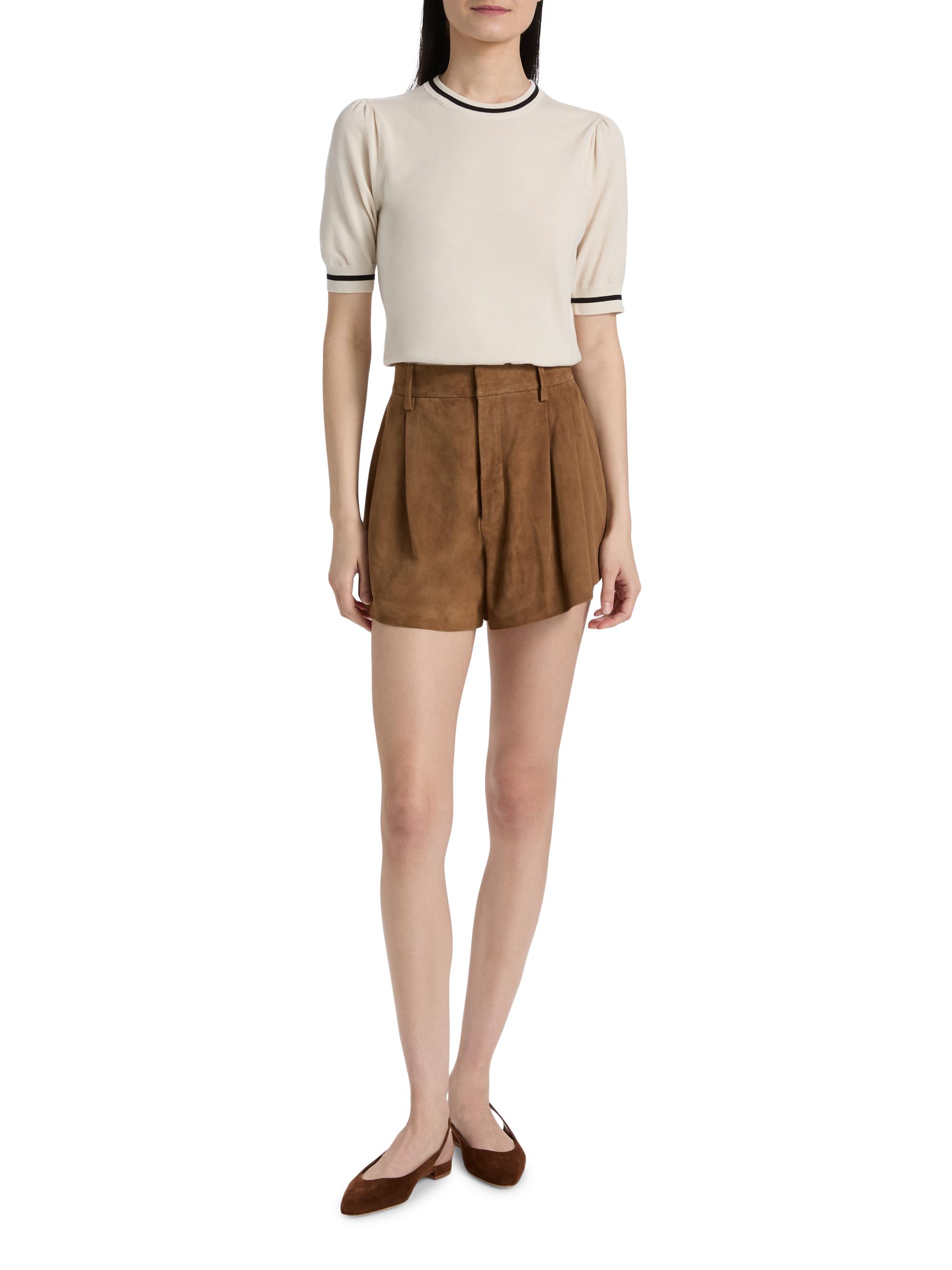 FRAME Women's The Suede Utility Shorts - Chai | Thumbnail 2