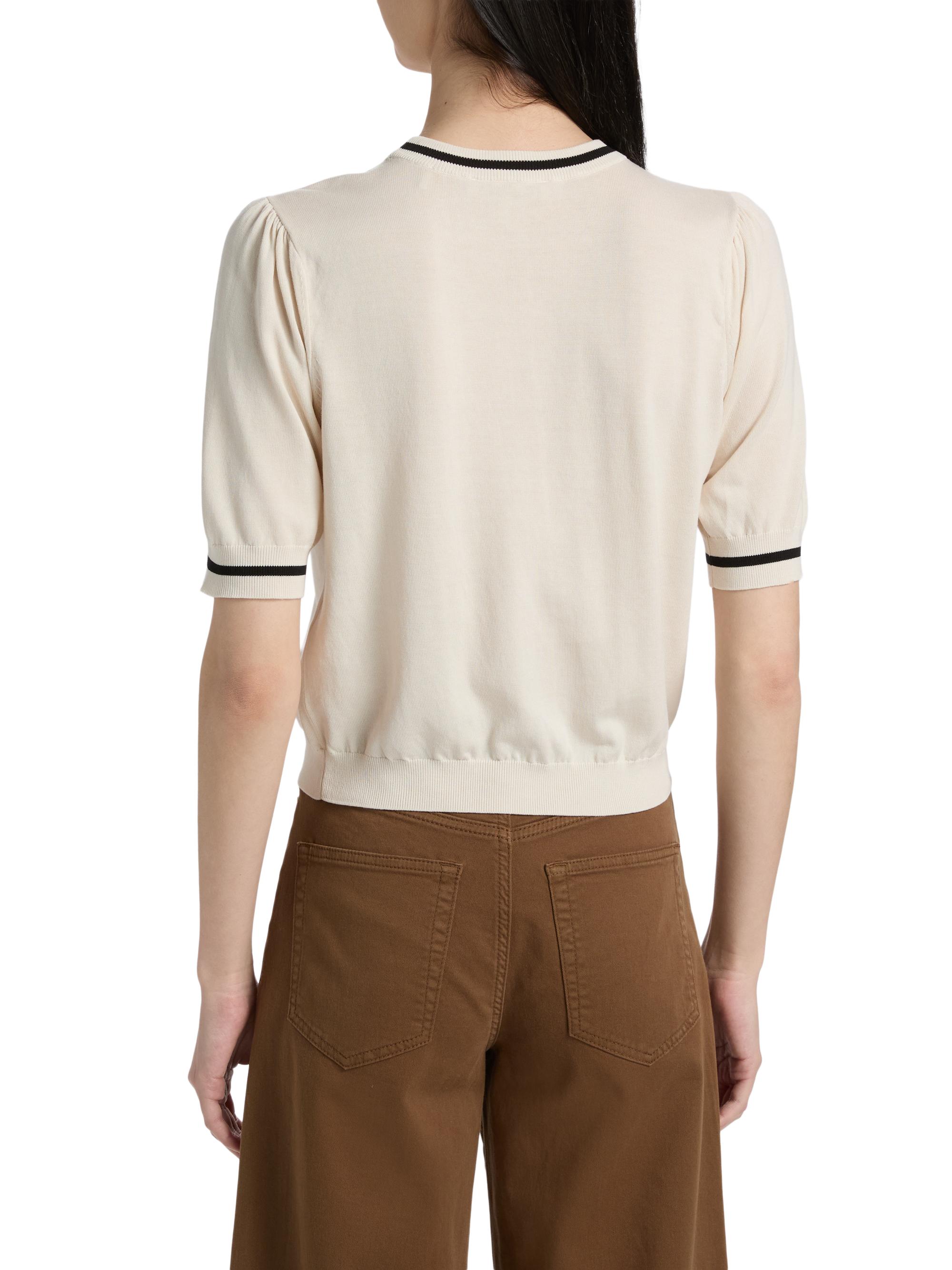 FRAME Women's The Gathered Knit Top - Cream Multi | Thumbnail 5