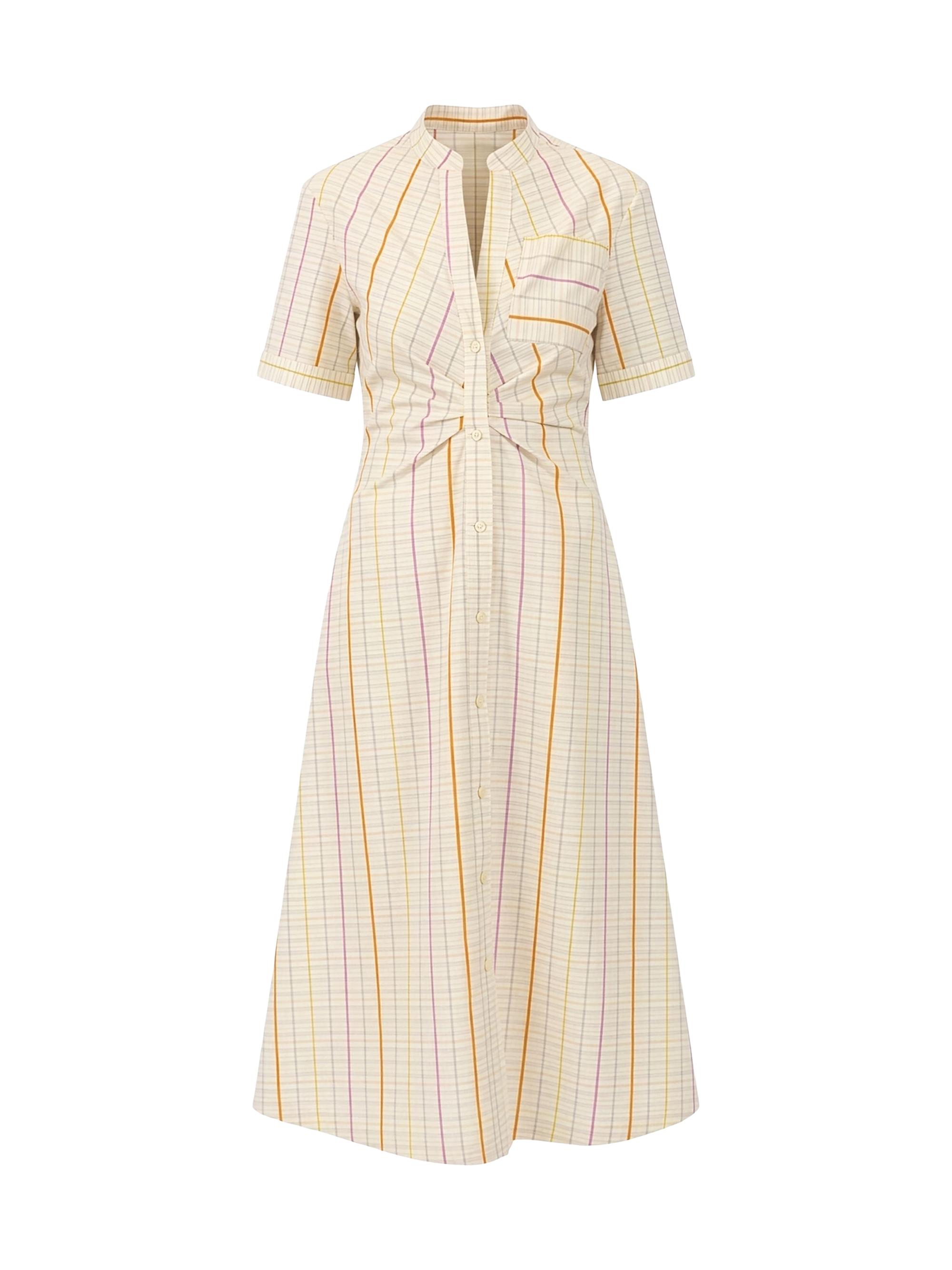 Callas Milano Women's Noor Short Sleeve Shirt-Dress - Yellow Multi