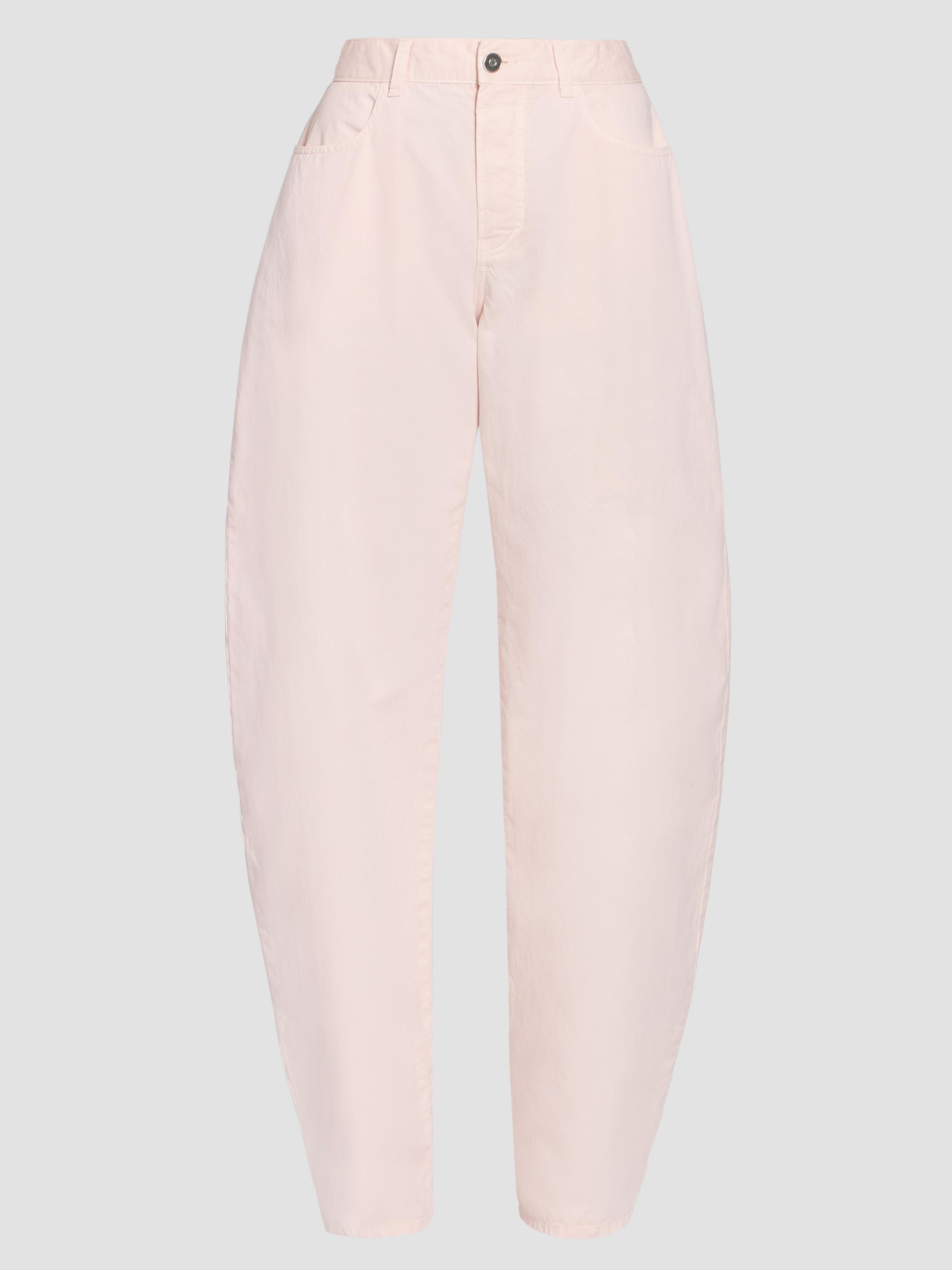 ALAIA Women's Tinted Denim Round Pants - Rose Pale | Thumbnail 6