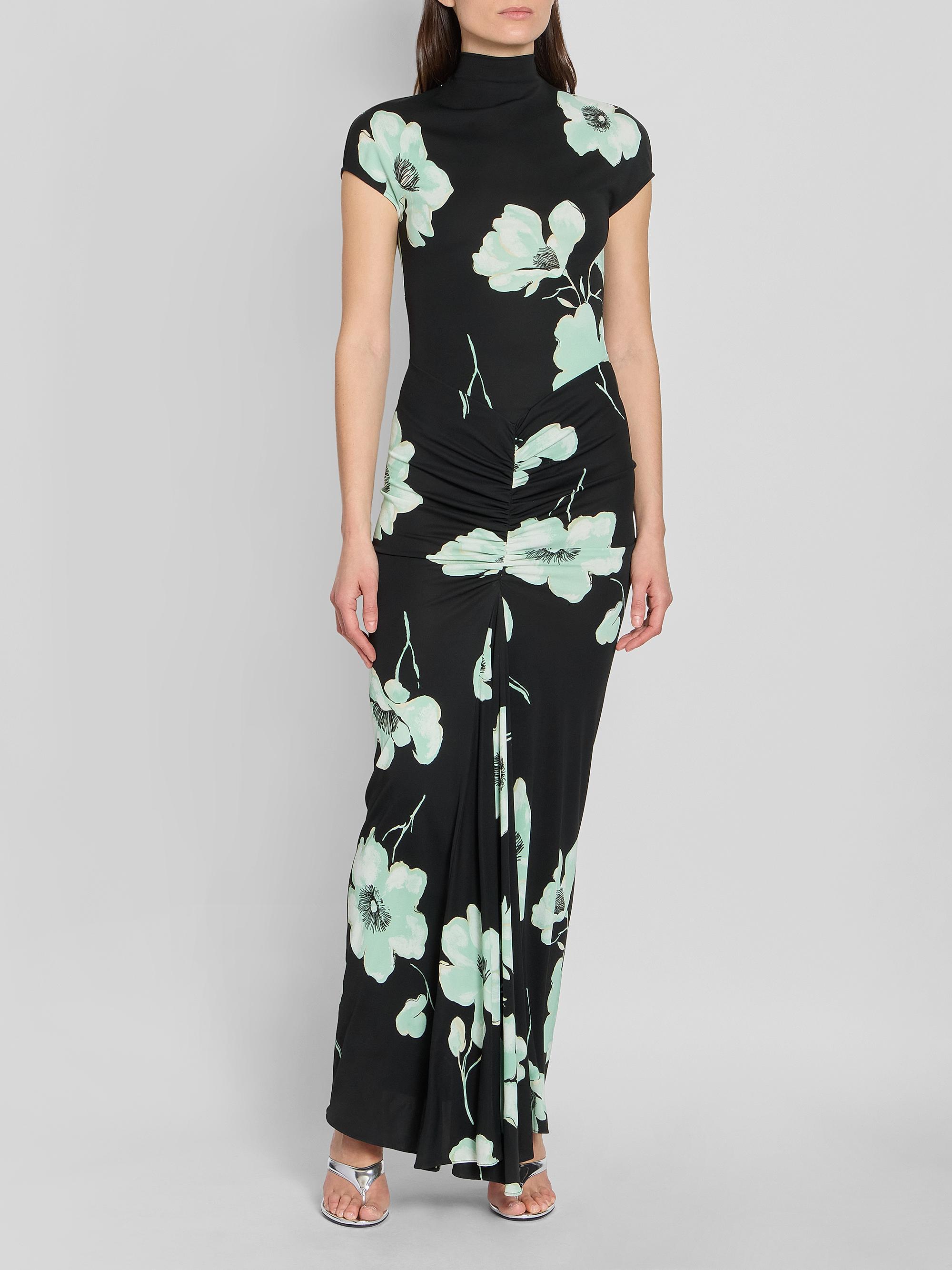 alaïa ruched jersey maxi dress Draped Printed SCHL004576_LG_XL