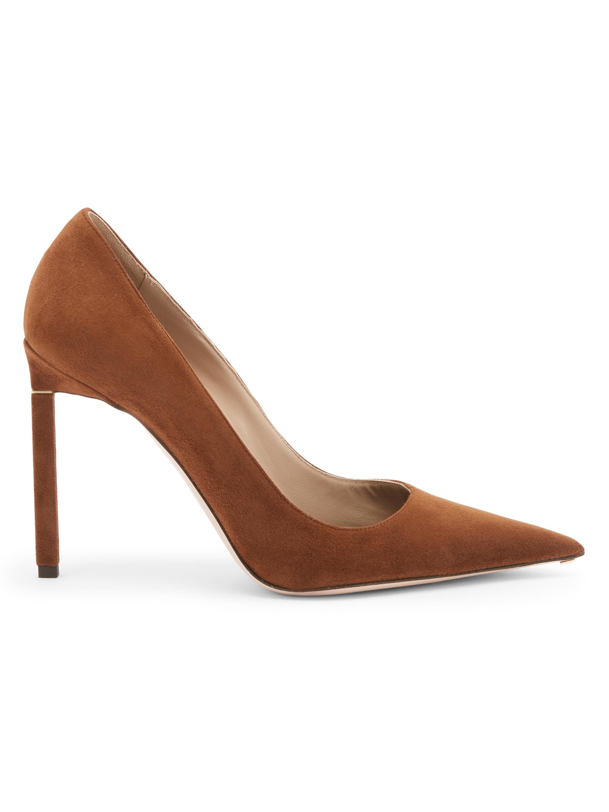 TOM FORD Women's 85MM Suede Stiletto-Heel Pumps - Dark Whisky