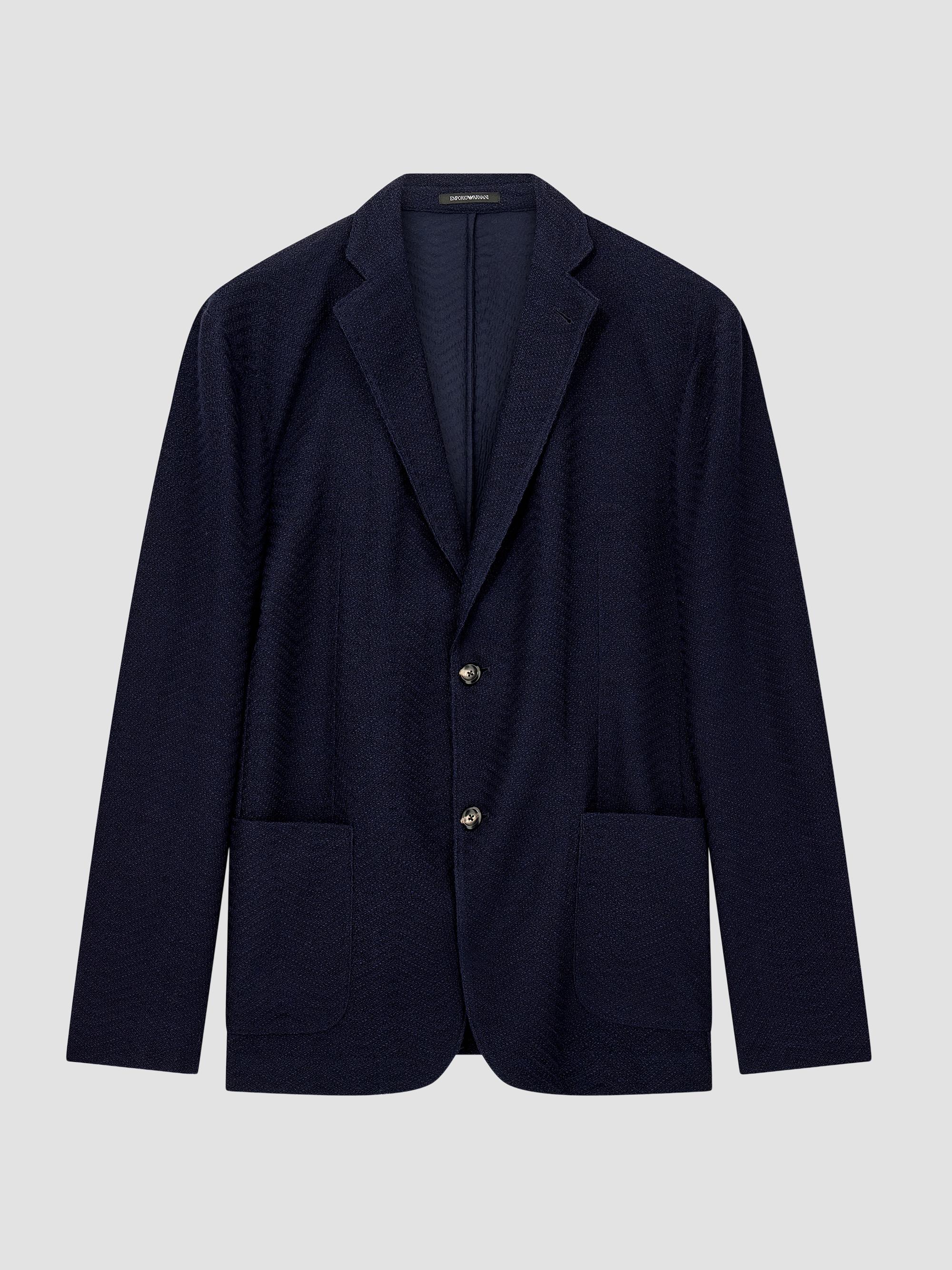 Emporio Armani Horizontal Textured Soft Jacket | Saks Fifth Avenue