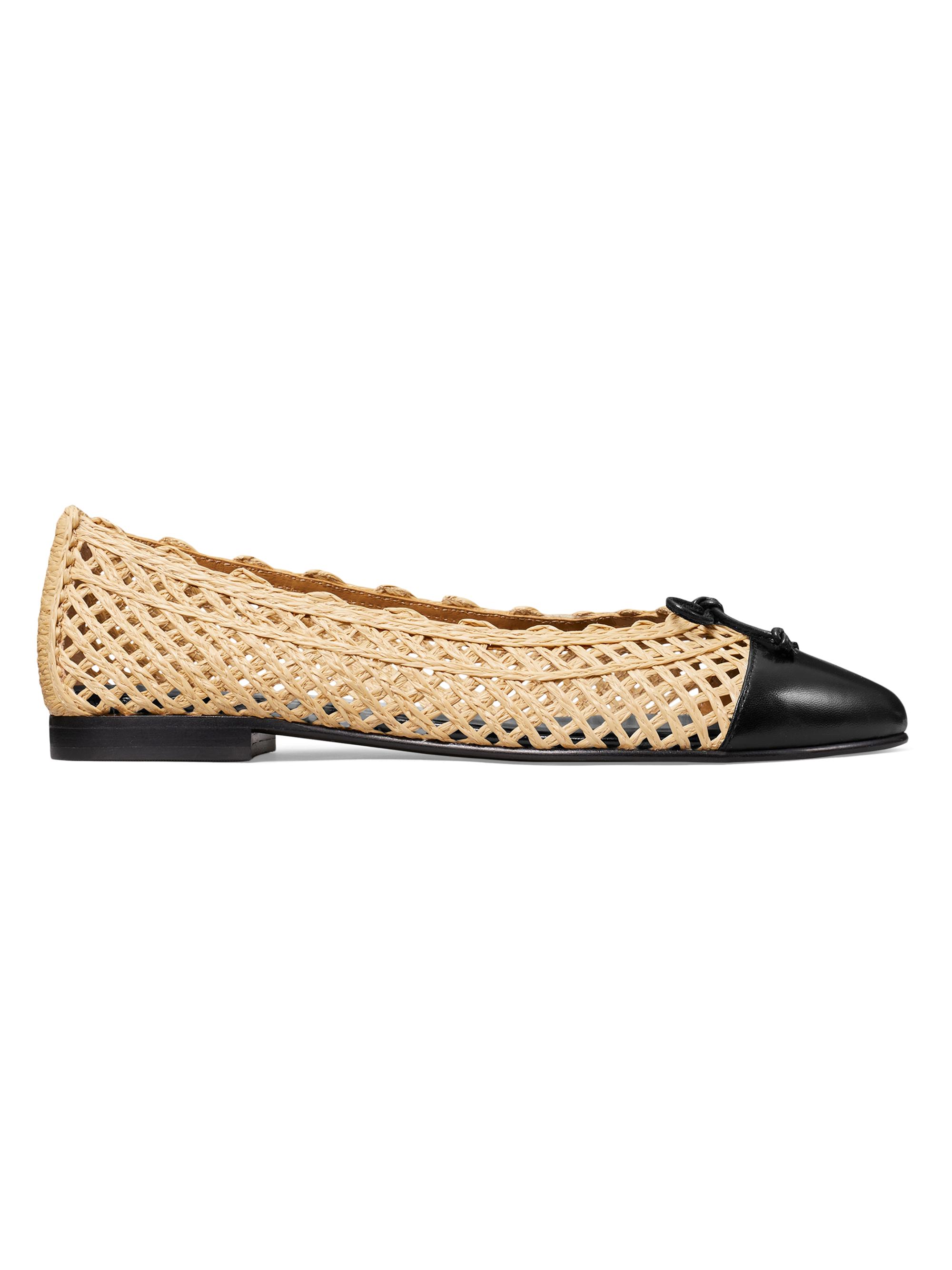 Tory Burch Women's Woven Leather-Blend Ballet Flats - Natural | Thumbnail 5
