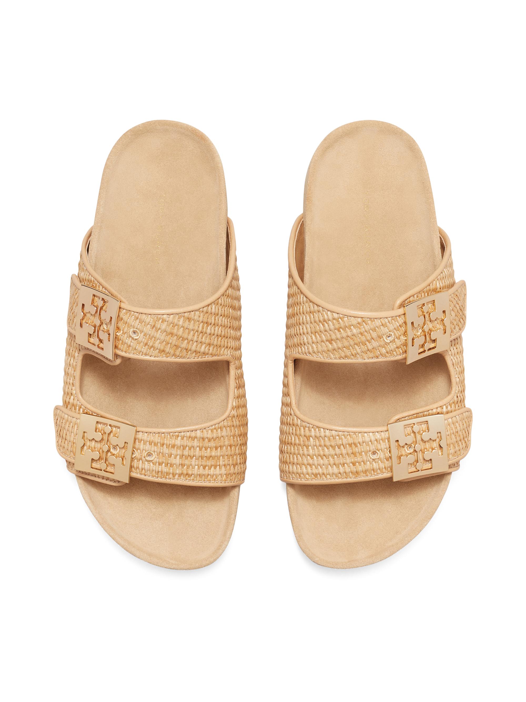 Tory Burch Mellow Raffia Buckle Sandals | Saks Fifth Avenue