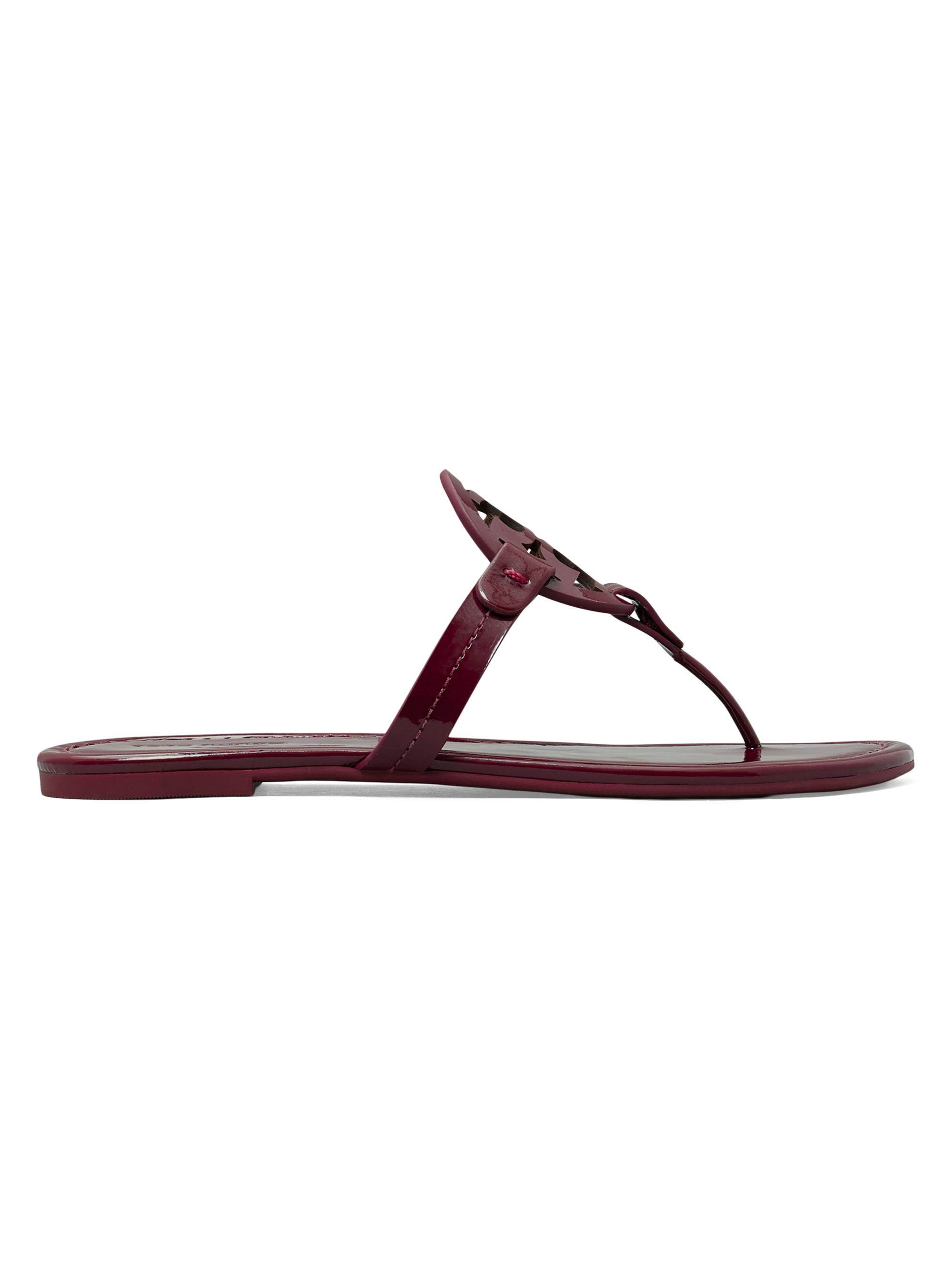 Tory Burch Women's Miller Logo Patent-Leather Sandals - Dried Currant | Thumbnail 5