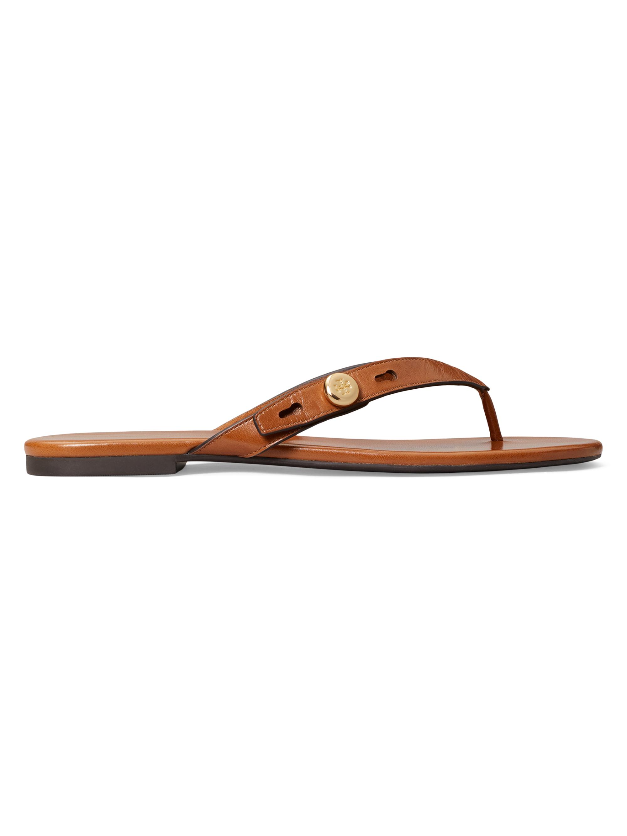 Tory Burch Women's Romy Leather Thong Sandals - Classic Cuoio | Thumbnail 5