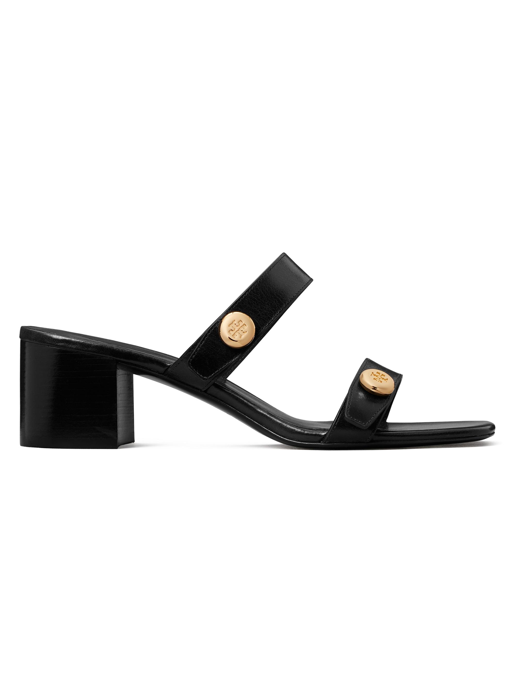 Tory Burch Women's Romy City 55MM Leather Sandals - Perfect Black