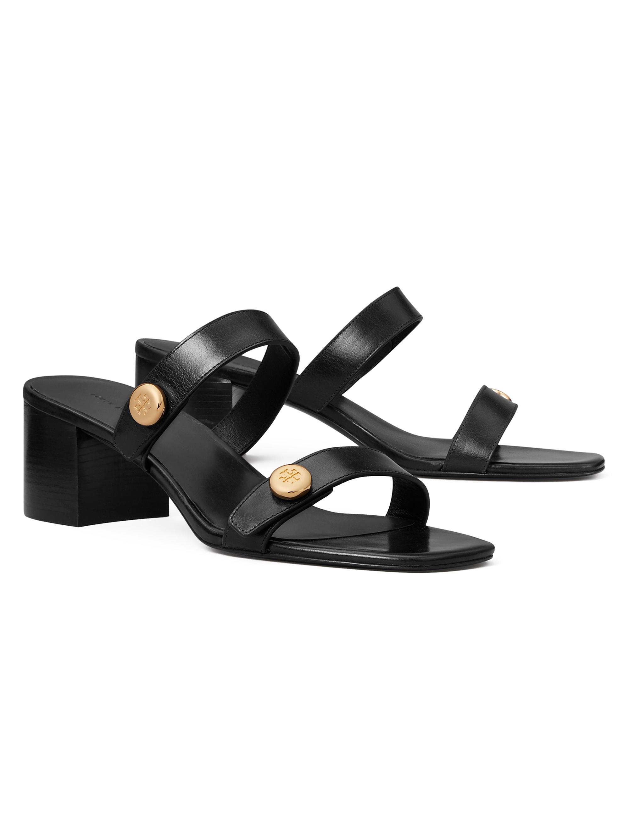 Tory Burch Women's Romy City 55MM Leather Sandals - Perfect Black | Thumbnail 2