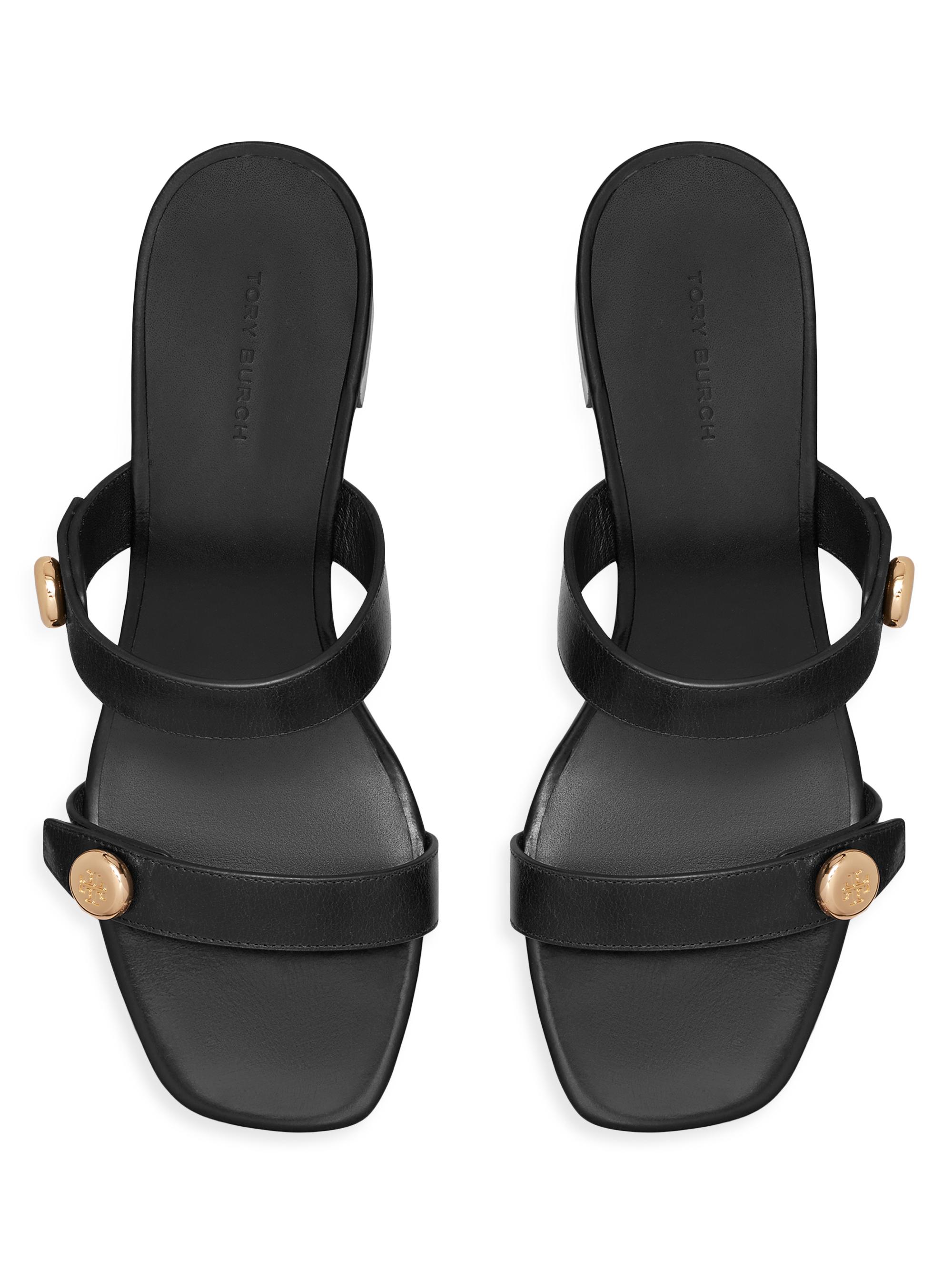 Tory Burch Women's Romy City 55MM Leather Sandals - Perfect Black | Thumbnail 3