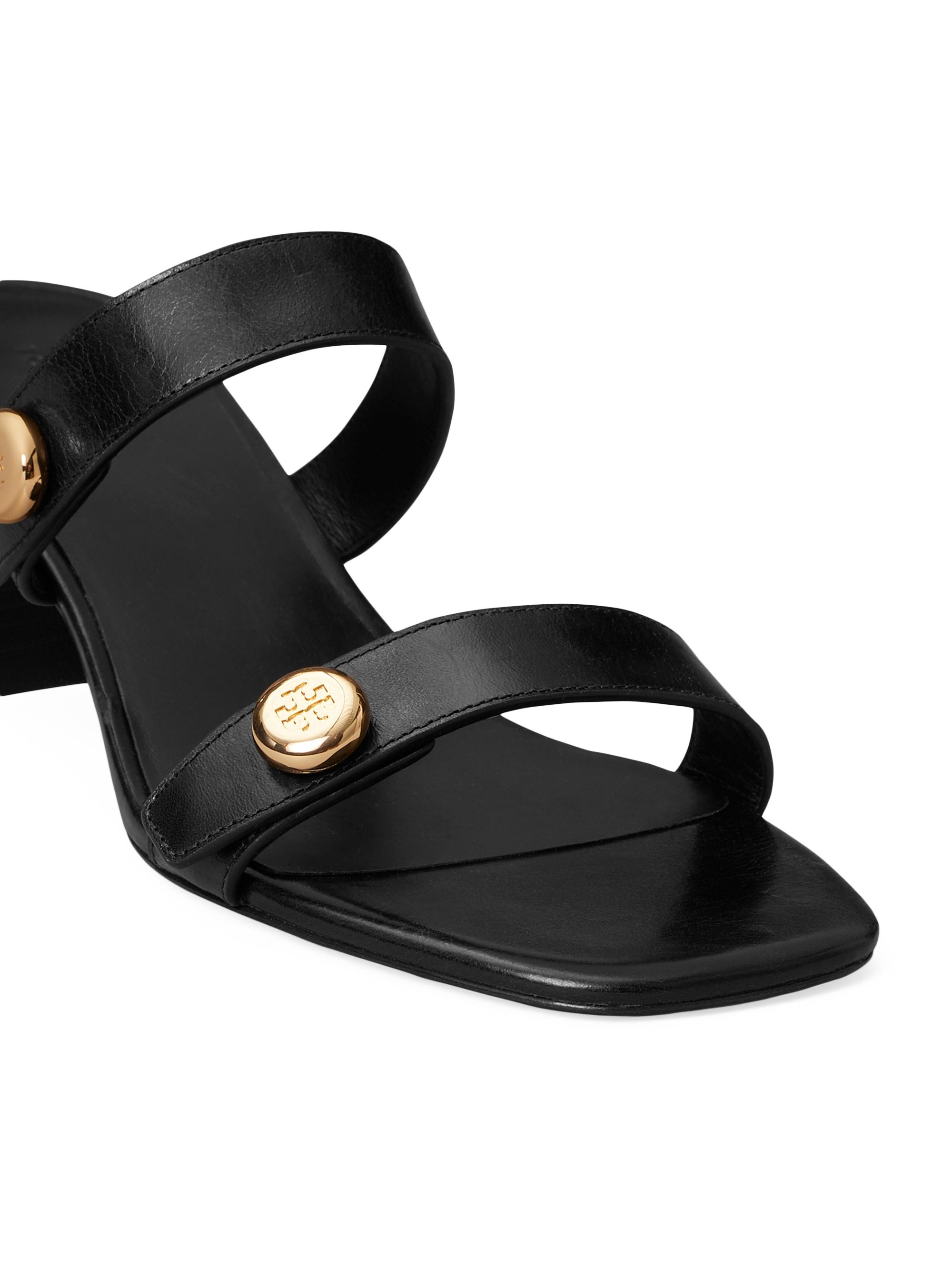 Tory Burch Women's Romy City 55MM Leather Sandals - Perfect Black | Thumbnail 4