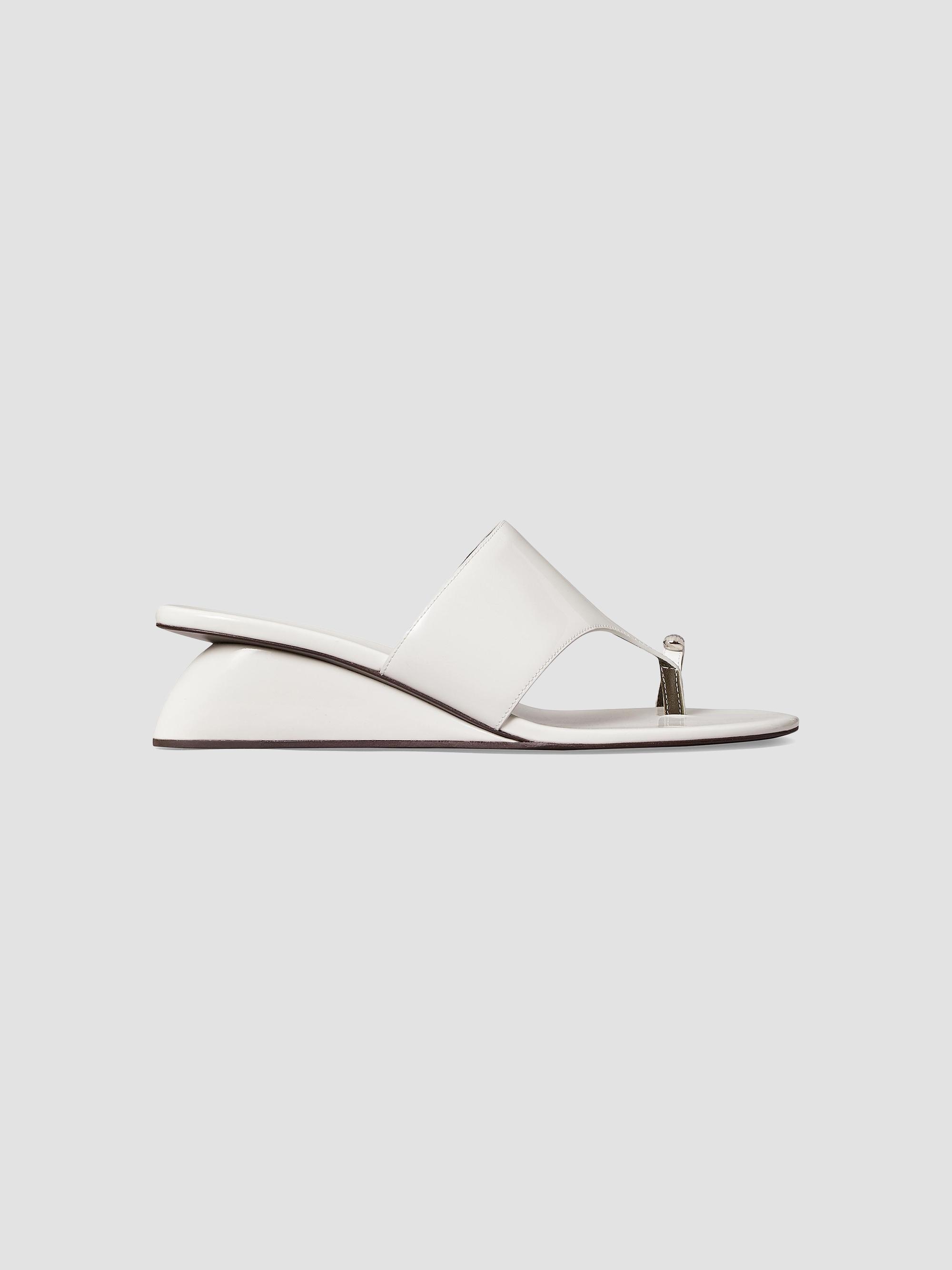 Tory Burch Women's Pierced 45MM Leather Wedge Sandals - Cirrus Cloud | Thumbnail 5