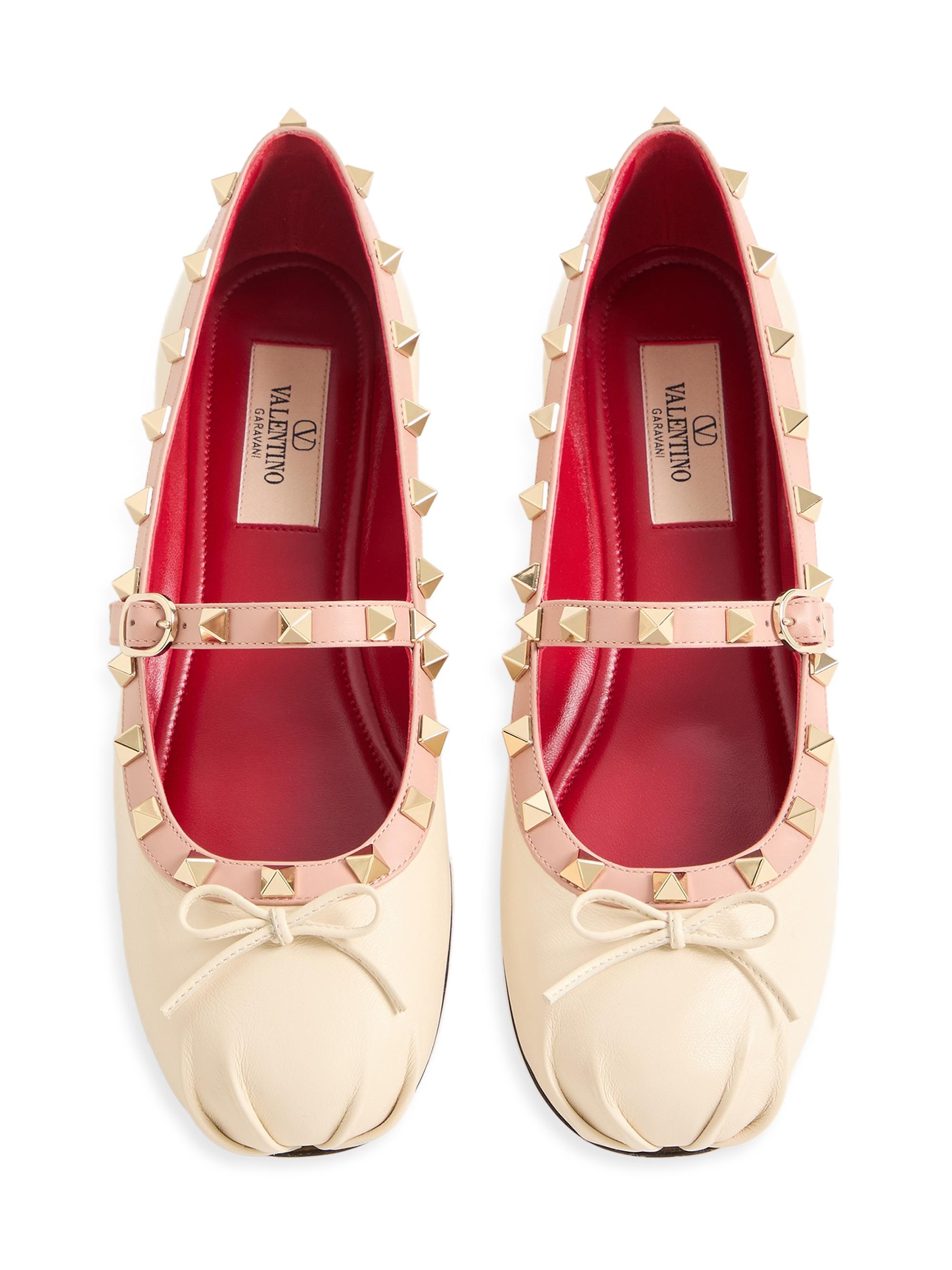 Valentino Garavani Mary-Jane Rockstud Ballerinas | Saks Fifth Avenue