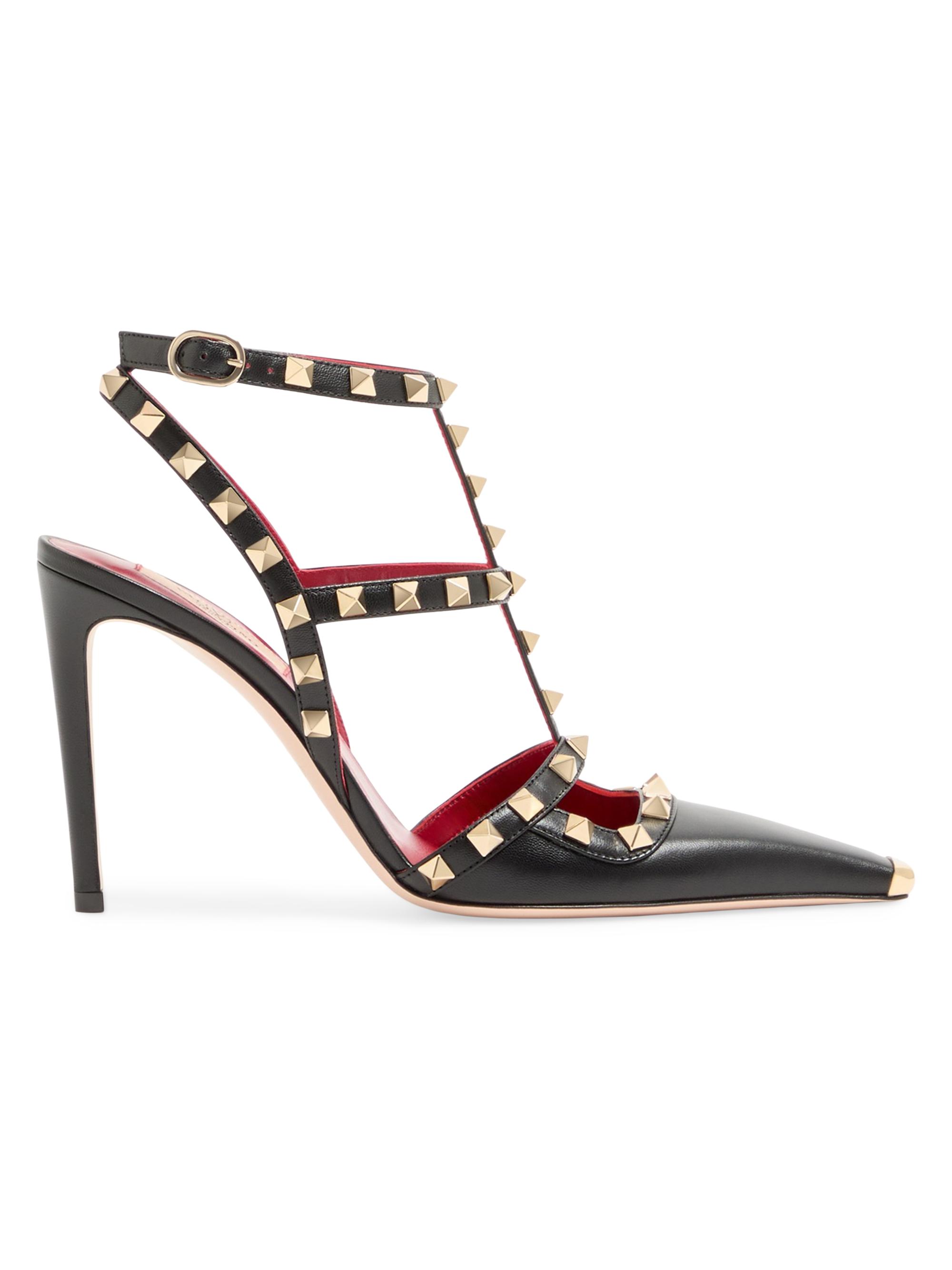 Valentino Garavani Women's Rockstud 100MM Kidskin Pumps - Black