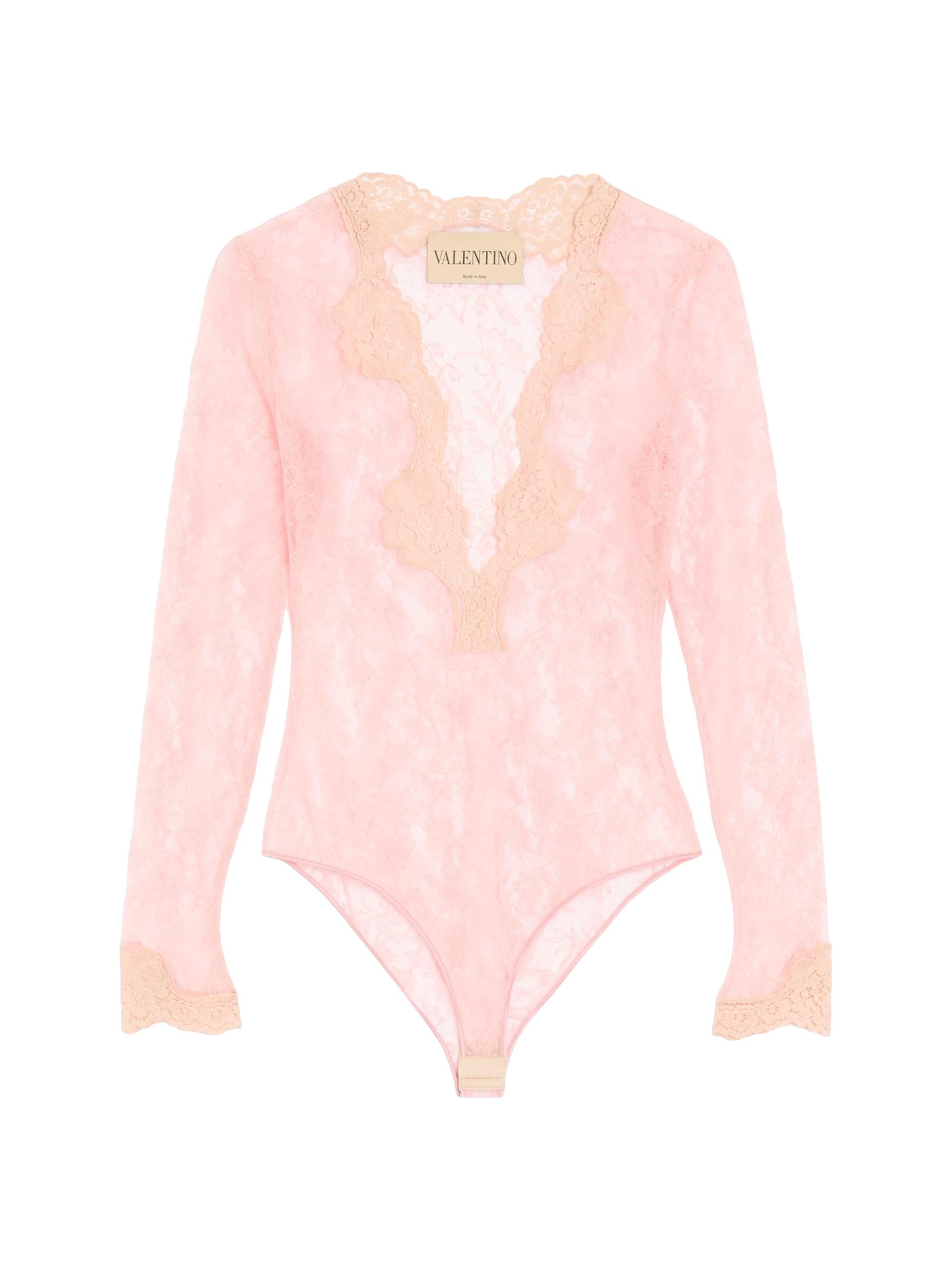 Valentino Garavani Women's Stretch Lace Bodysuit - Pink