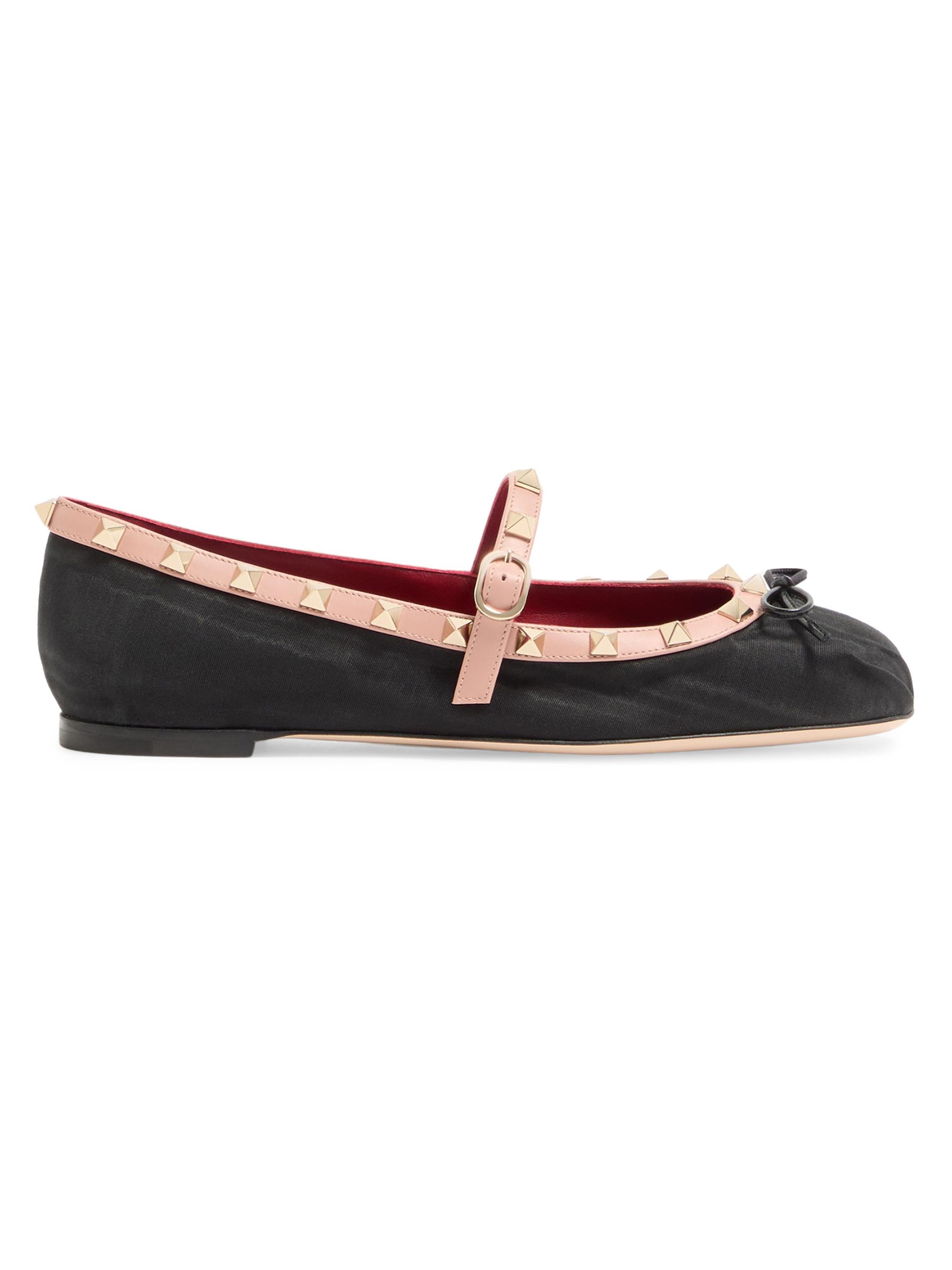 Valentino Garavani Women's Rockstud Mary-Jane Ballets - Black