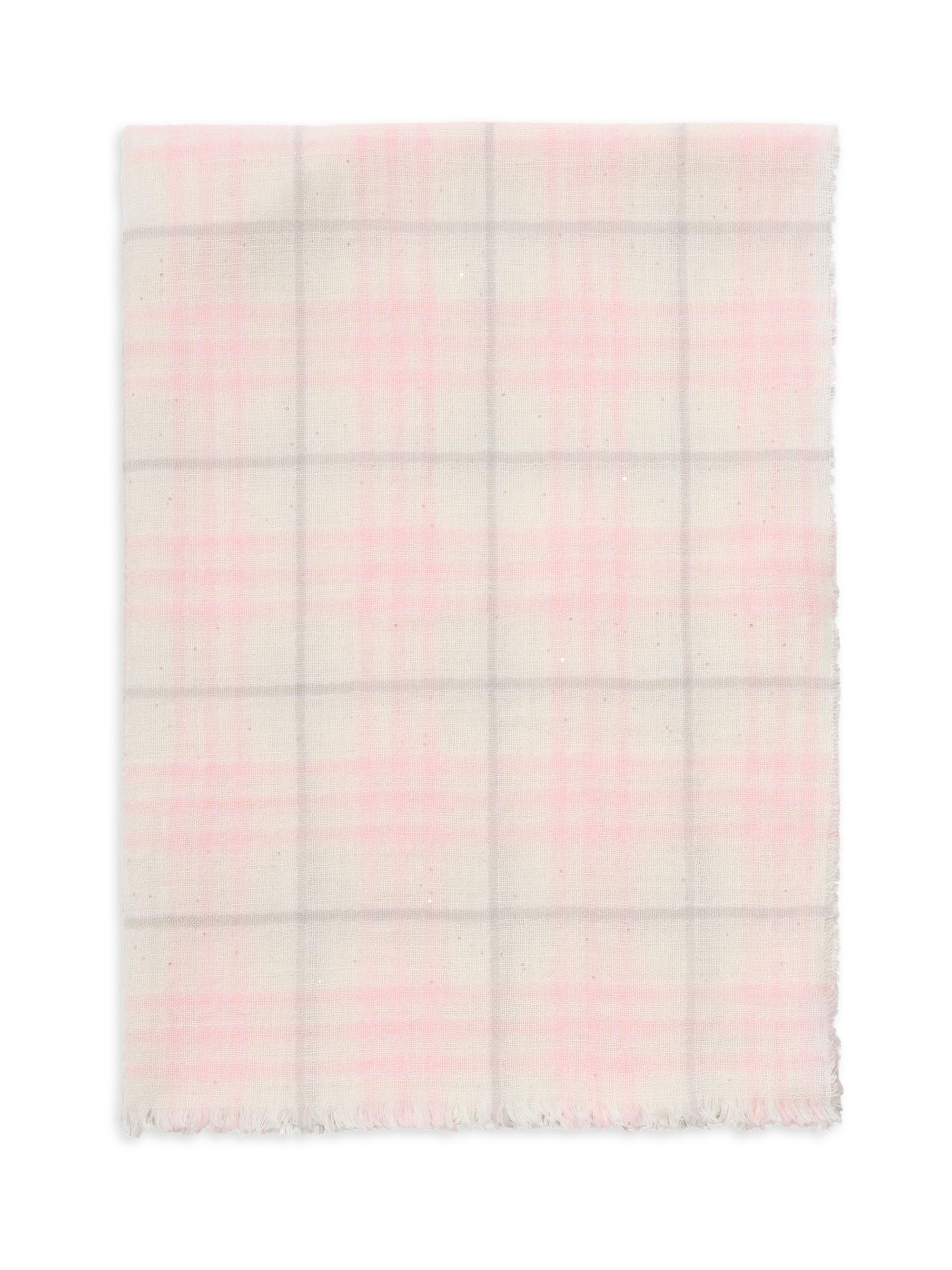 Burberry Women's Micro-Check Wool-Silk Scarf - Flora Pink