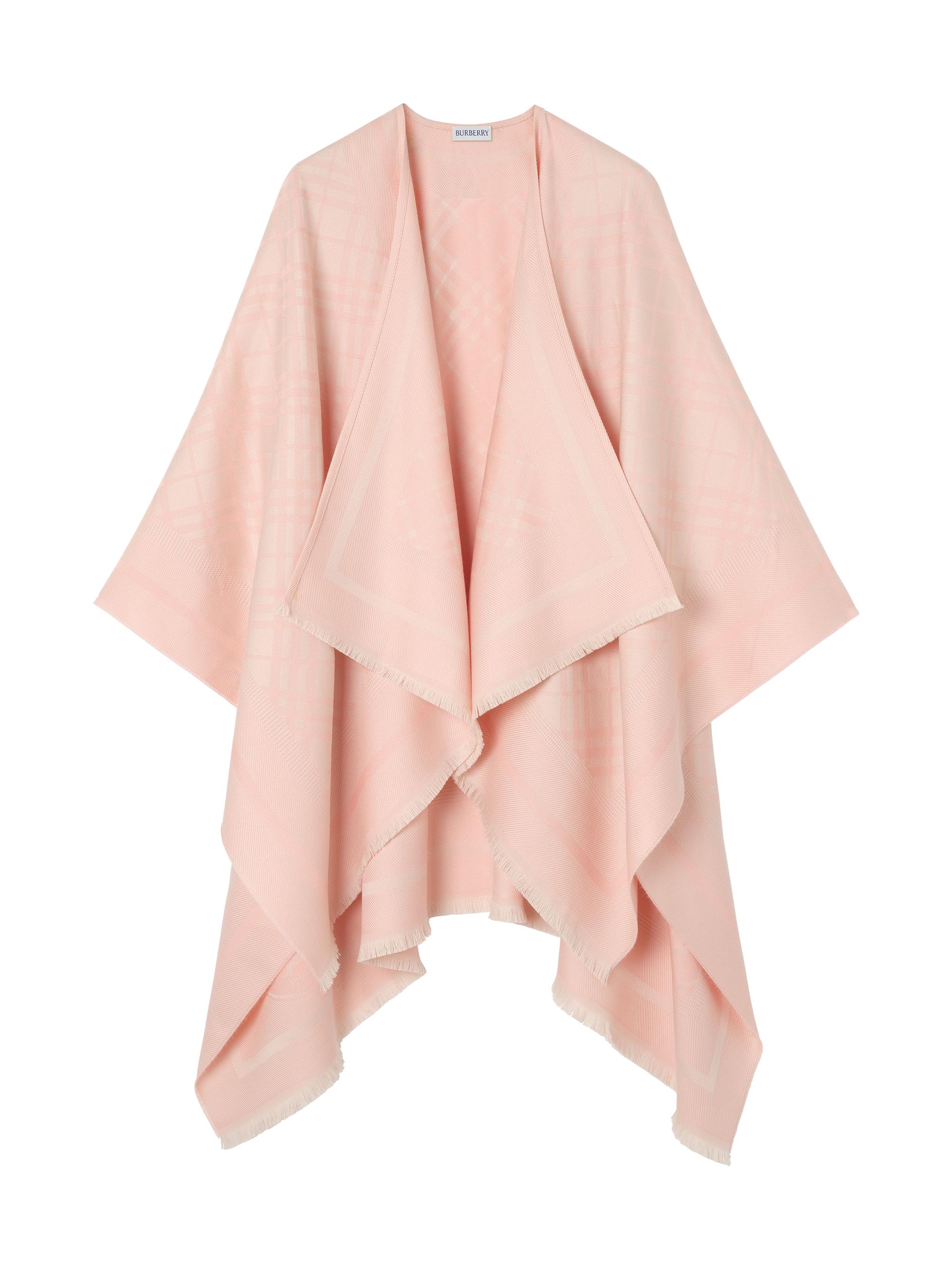 Burberry Women's Signature Check Wool-Cashmere Cape - Compact Pink