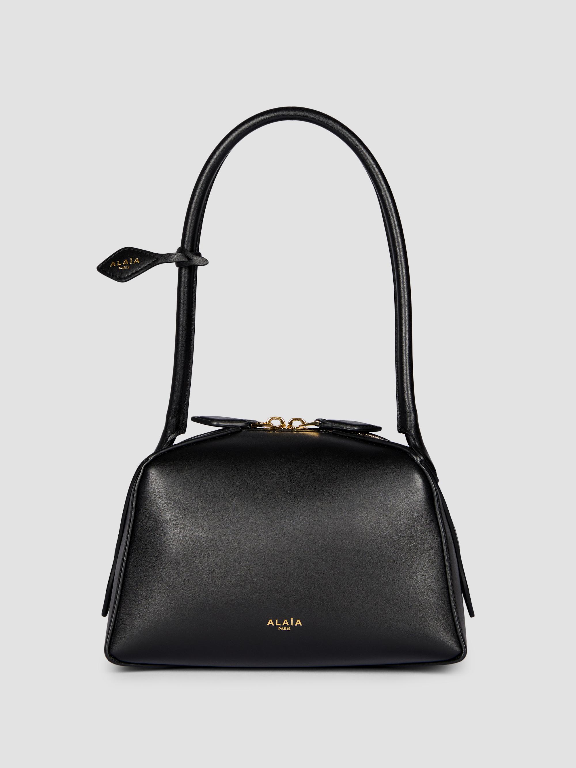 ALAIA Women's Le Bouledogue  Leather Shoulder Bag - Black | Thumbnail 6
