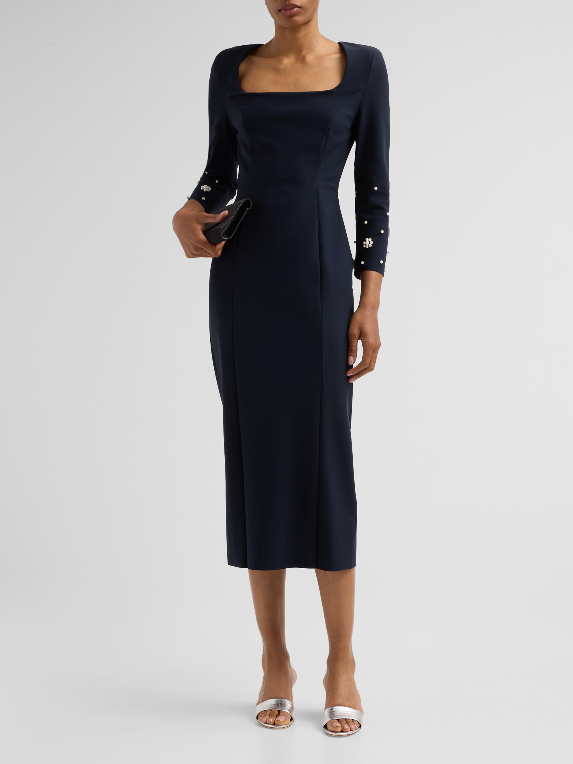 Chiara Boni La Petite Robe Women's Aquari Embellished Midi Dress - Dark Midnight | Thumbnail 2