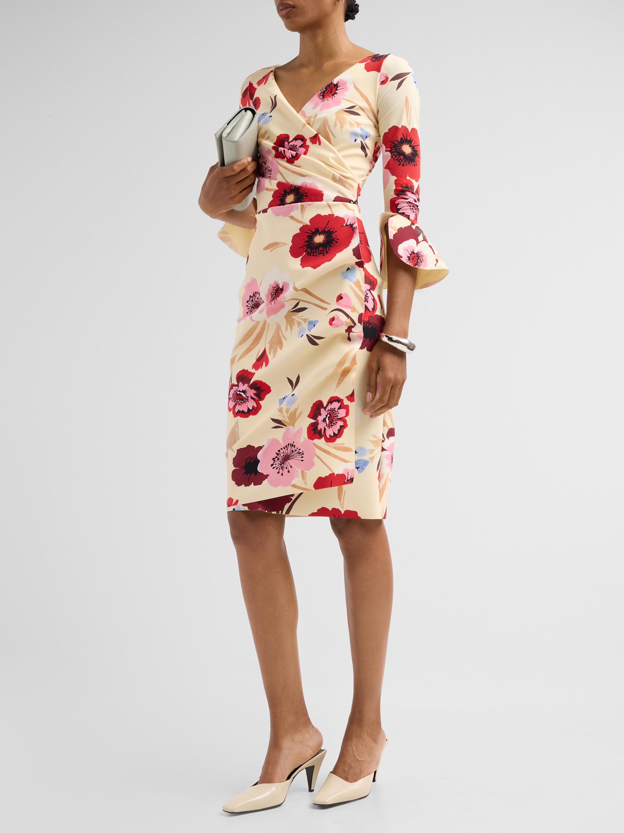 Chiara Boni La Petite Robe Women's Triana Floral Draped Midi Dress - | Thumbnail 4