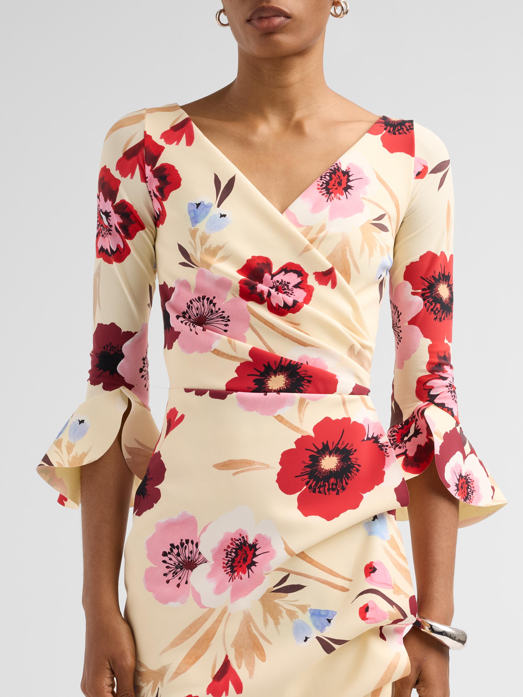 Chiara Boni La Petite Robe Women's Triana Floral Draped Midi Dress - | Thumbnail 5