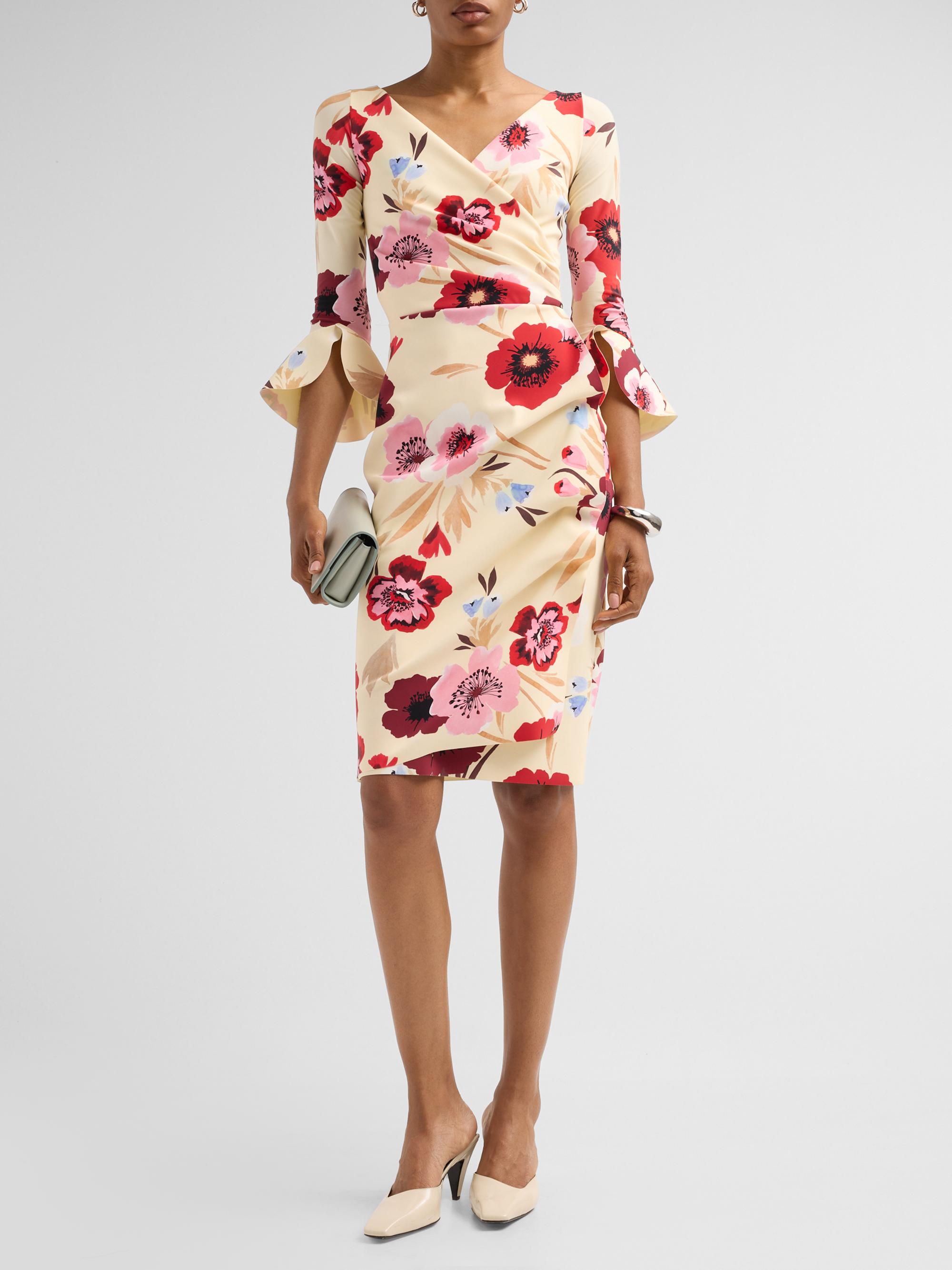 Chiara Boni La Petite Robe Women's Triana Floral Draped Midi Dress - | Thumbnail 2