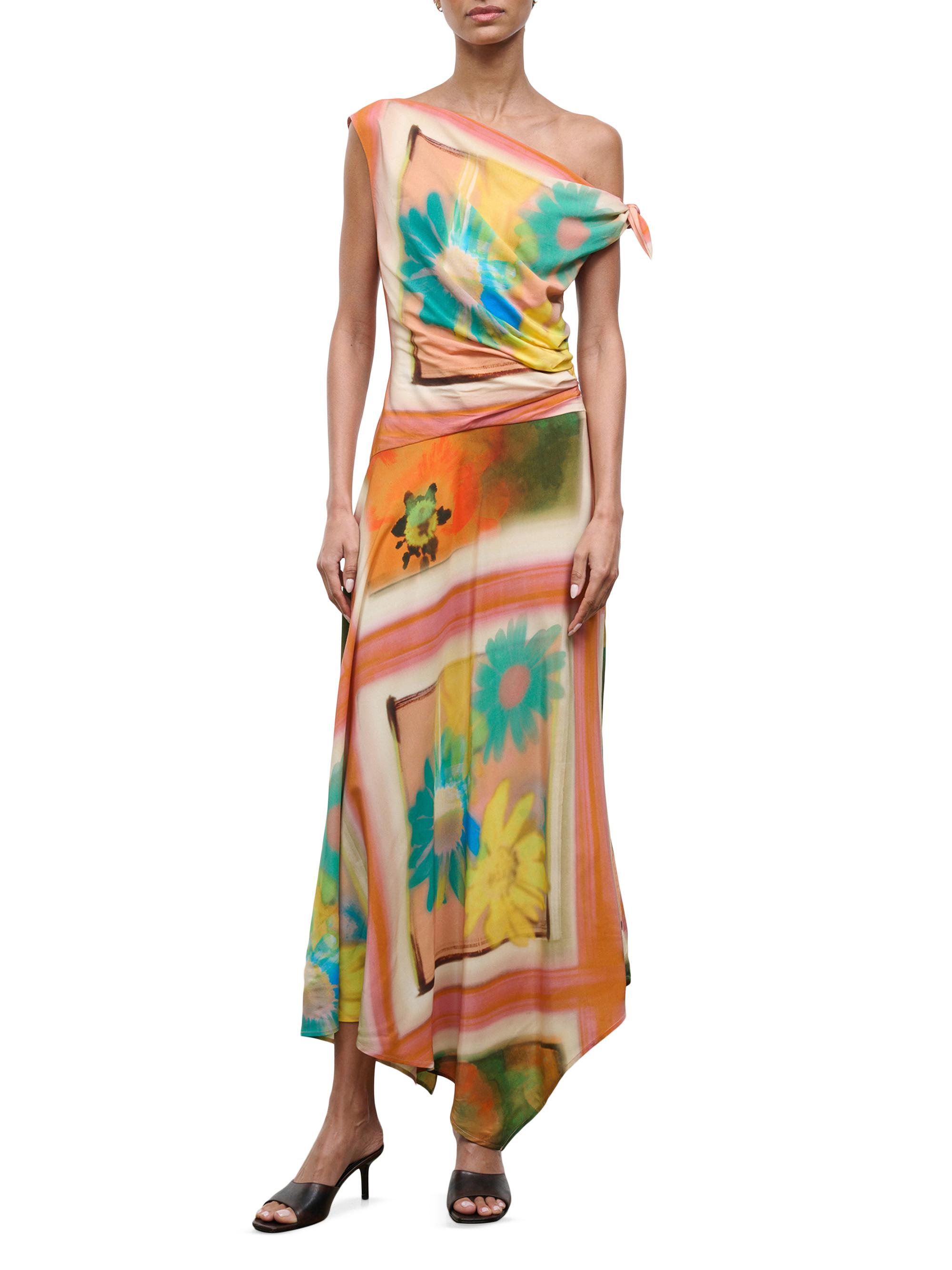 Staud Women's Portia Off-The-Shoulder Maxi Dress - Superbloom Scarf | Thumbnail 2