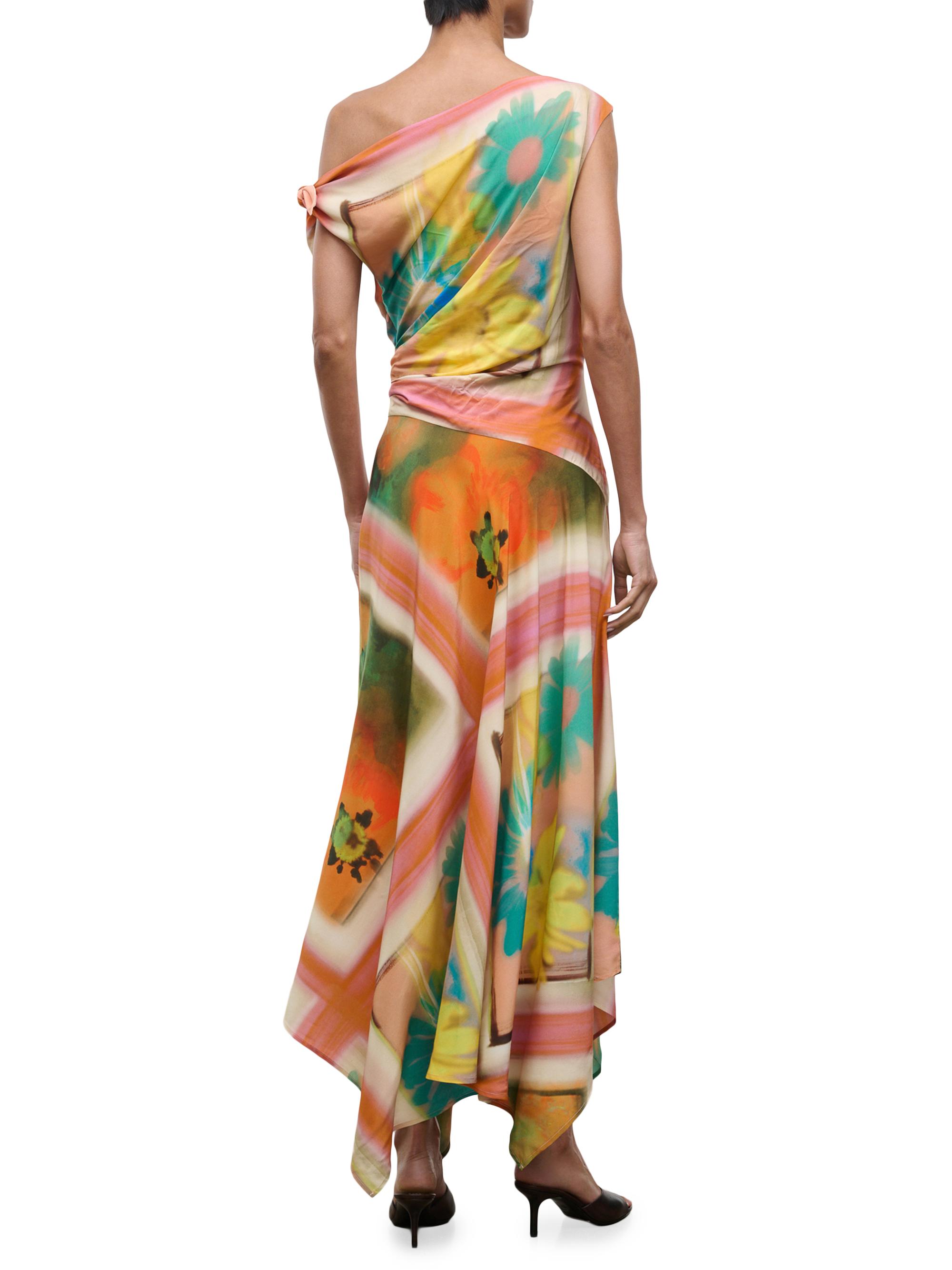 Staud Women's Portia Off-The-Shoulder Maxi Dress - Superbloom Scarf | Thumbnail 4