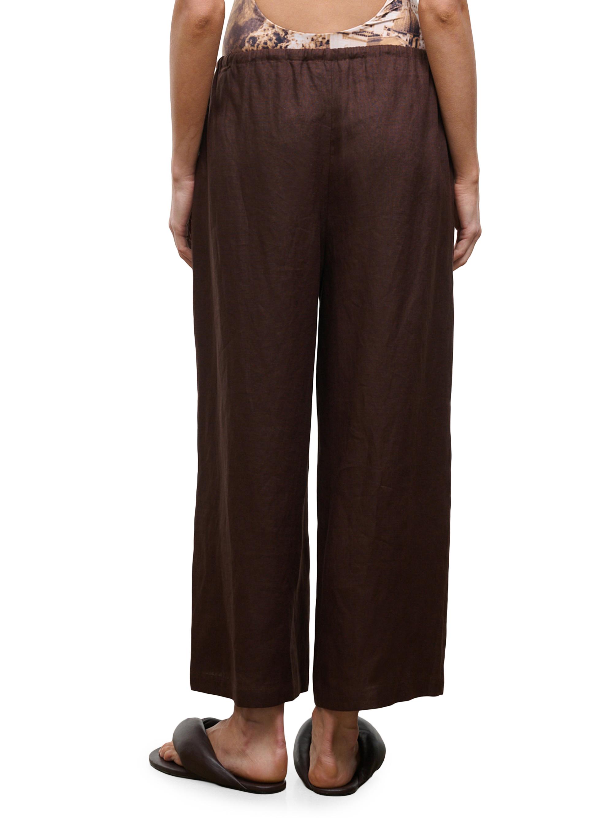 Staud Women's Mateo Linen Crop Pants - Root | Thumbnail 4