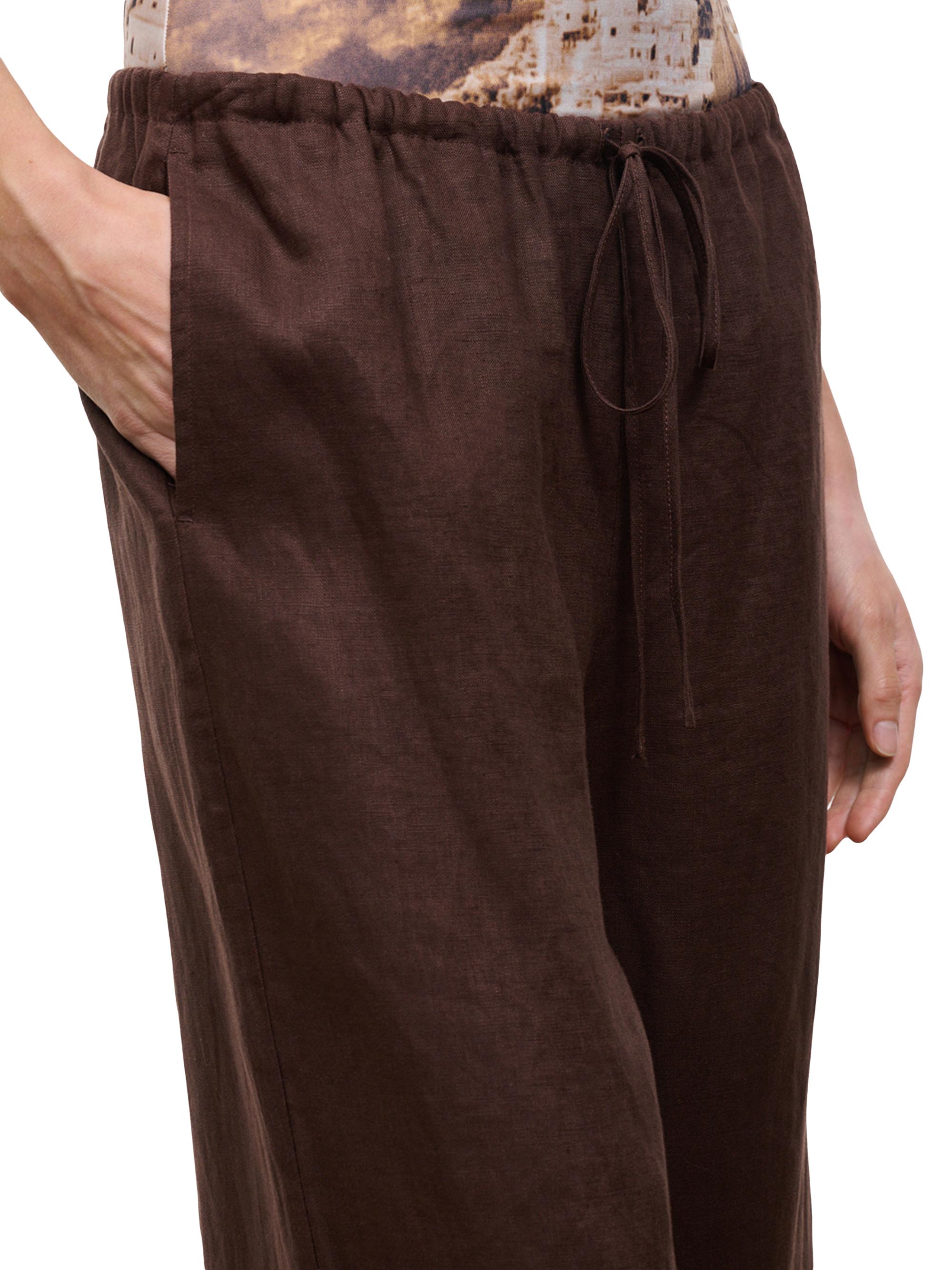 Staud Women's Mateo Linen Crop Pants - Root | Thumbnail 5
