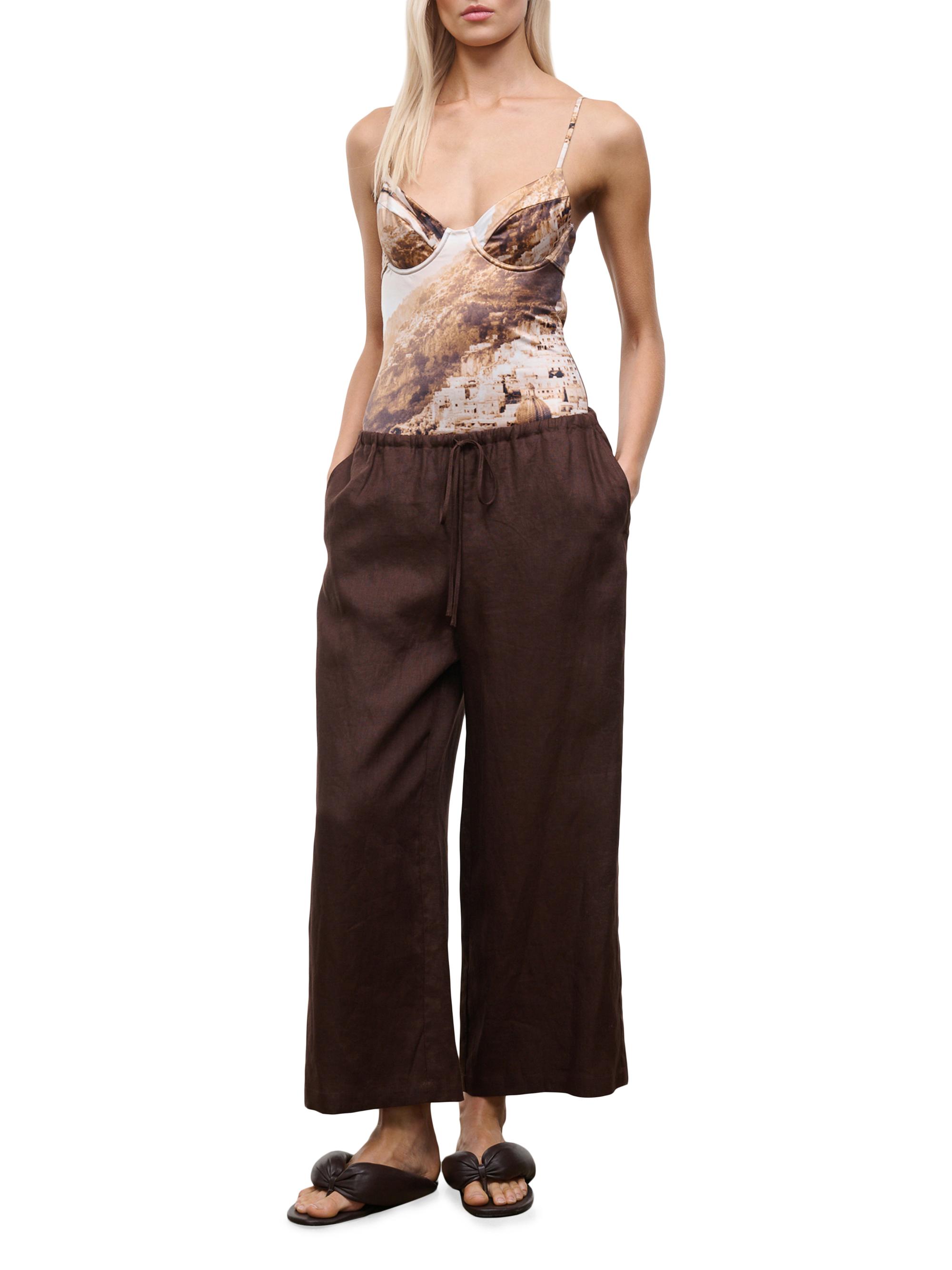 Staud Women's Mateo Linen Crop Pants - Root | Thumbnail 2
