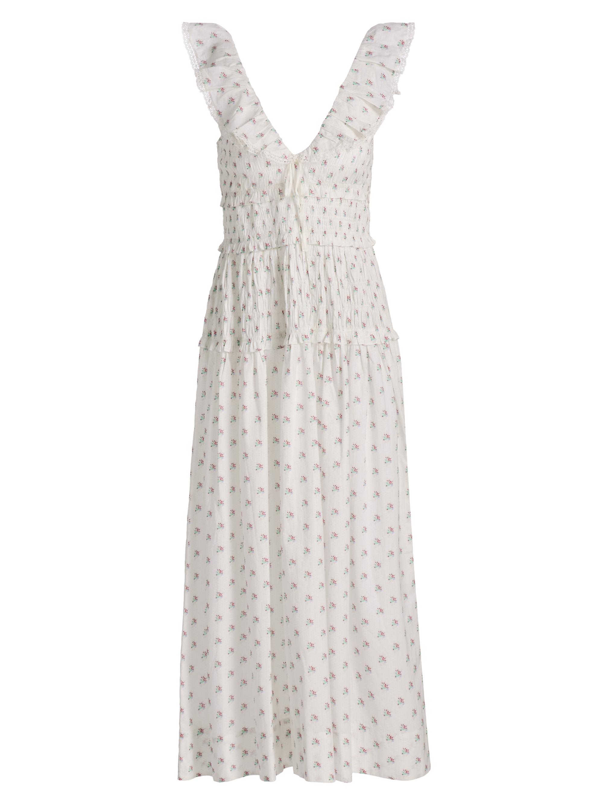 DÔEN Women's Sorina Smocked Cotton Midi-Dress - Petit Posy Calico