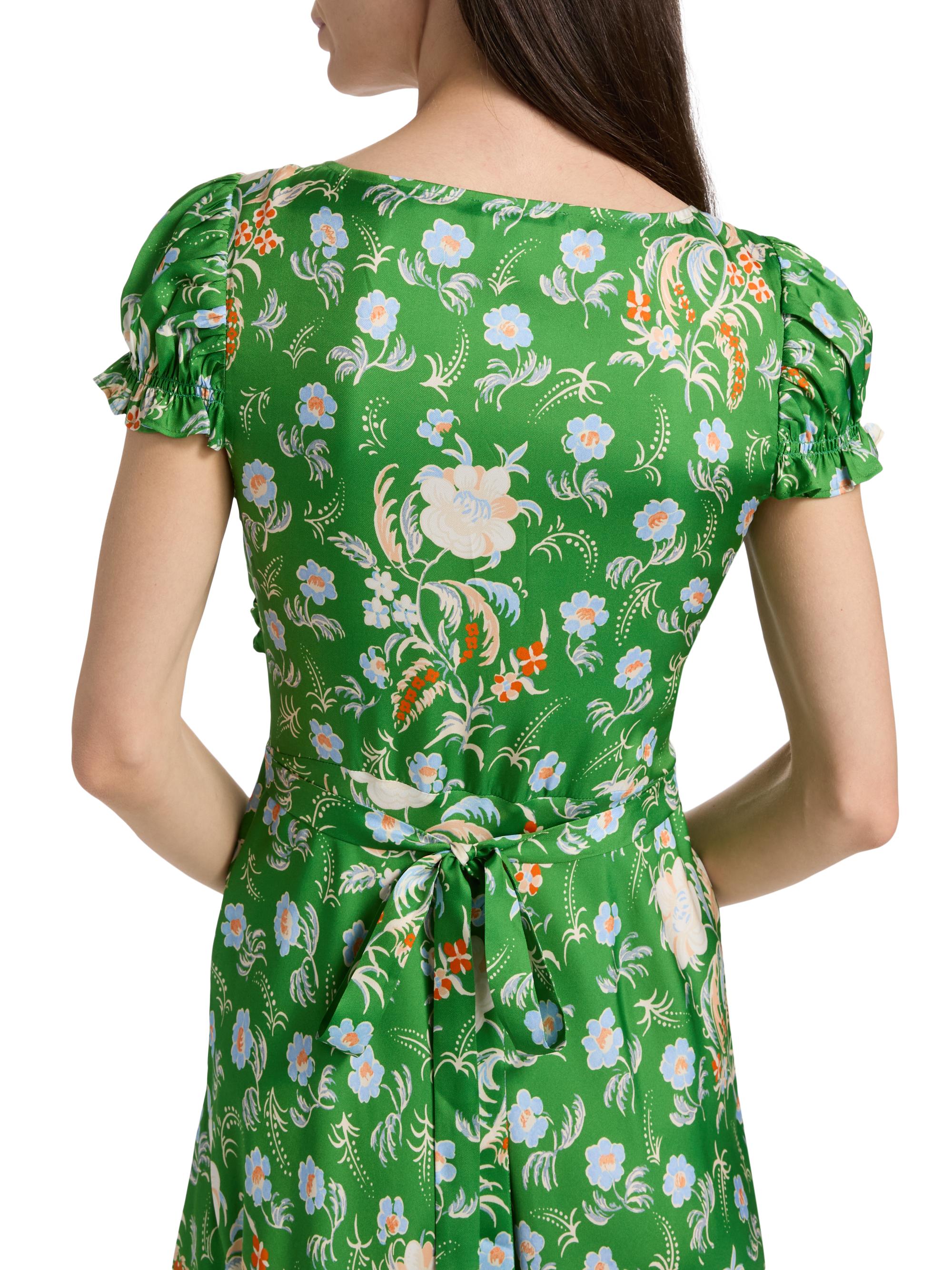 DÔEN Women's Valerine Silk-Blend Maxi Dress - Emerald Jardin Du Chateau | Thumbnail 6