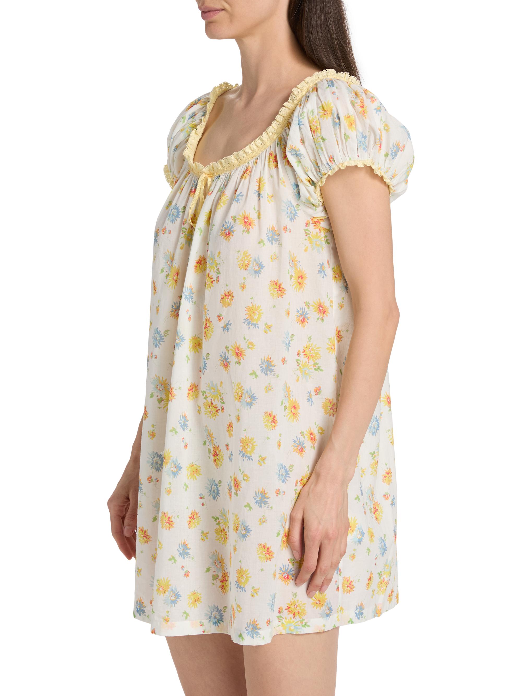 DÔEN Women's Julia Cotton Minidress - Dahlia Floral | Thumbnail 4
