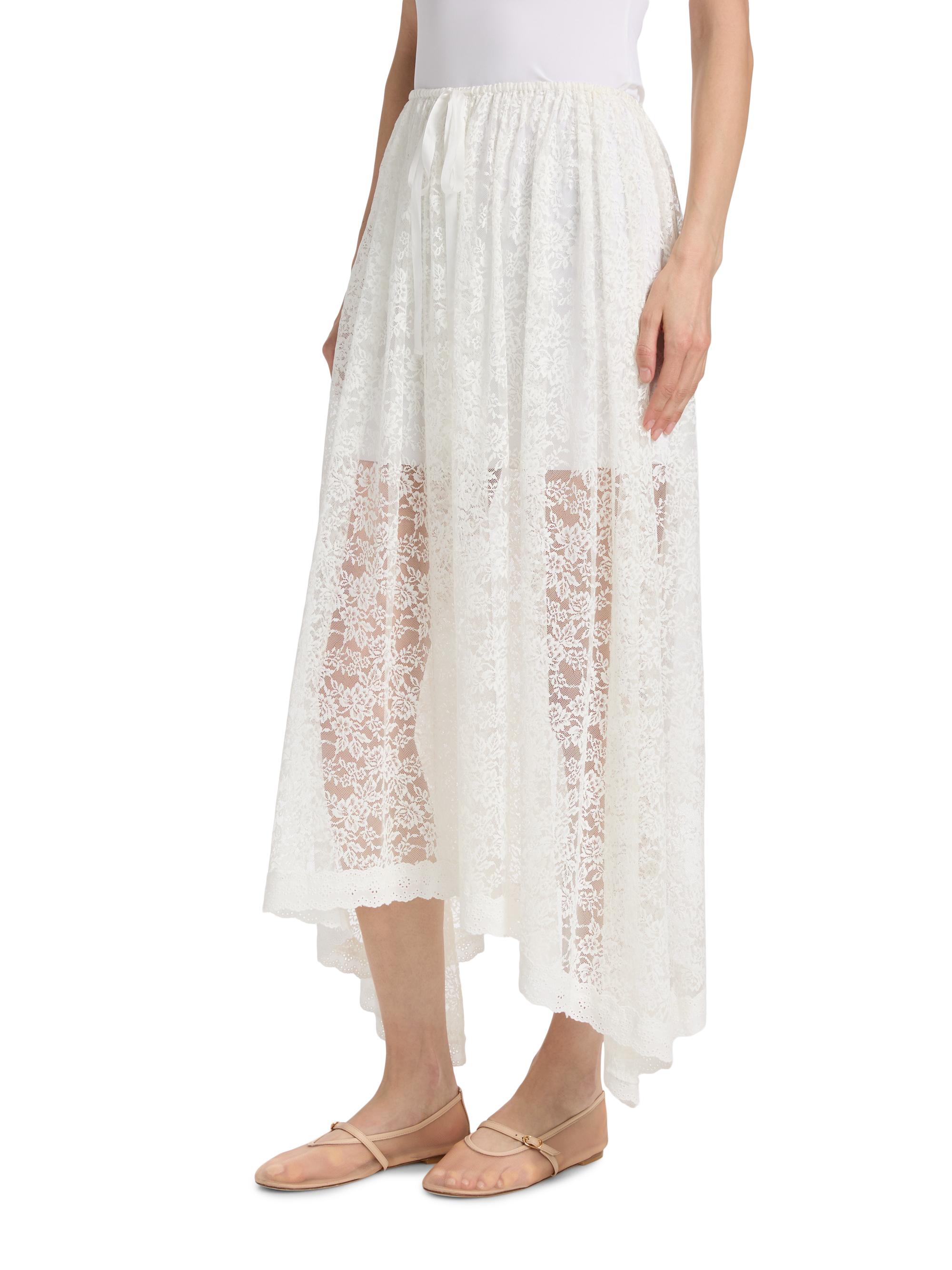 DÔEN Women's Zinnia Lace Midi-Skirt - Salt | Thumbnail 4
