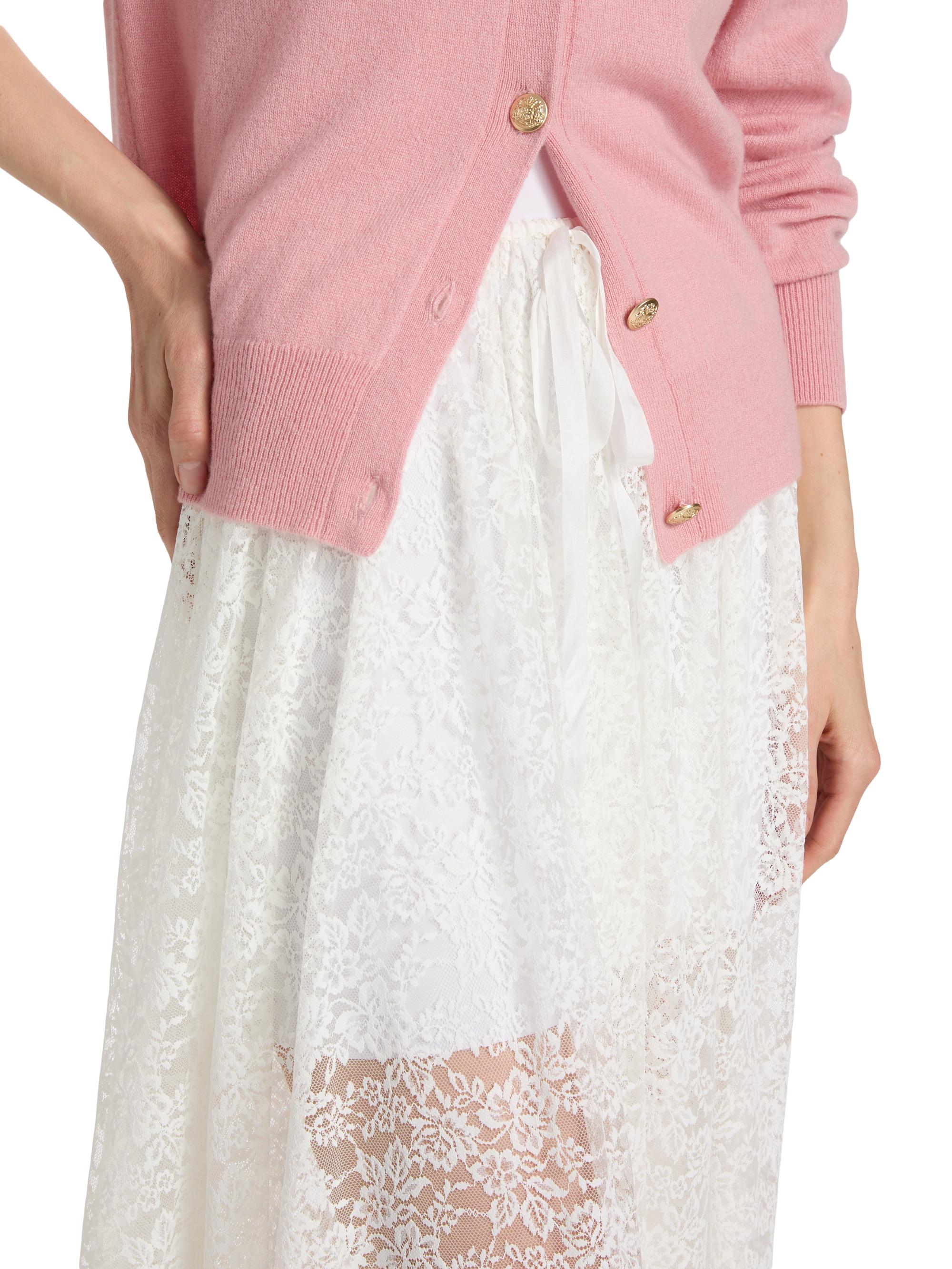 DÔEN Women's Zinnia Lace Midi-Skirt - Salt | Thumbnail 6