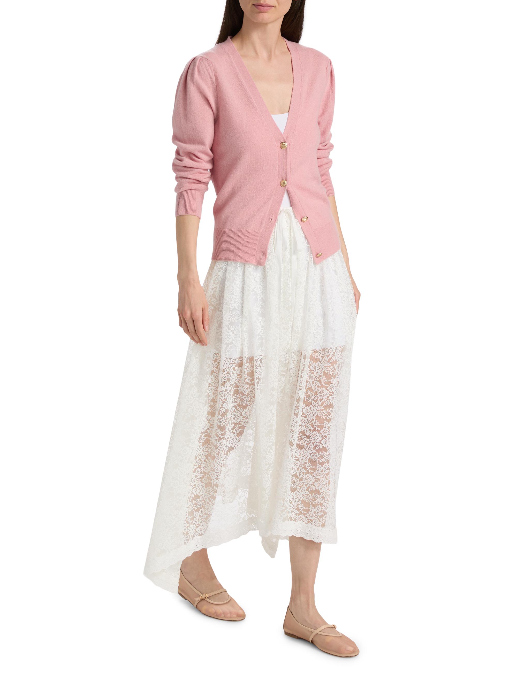 DÔEN Women's Zinnia Lace Midi-Skirt - Salt | Thumbnail 2
