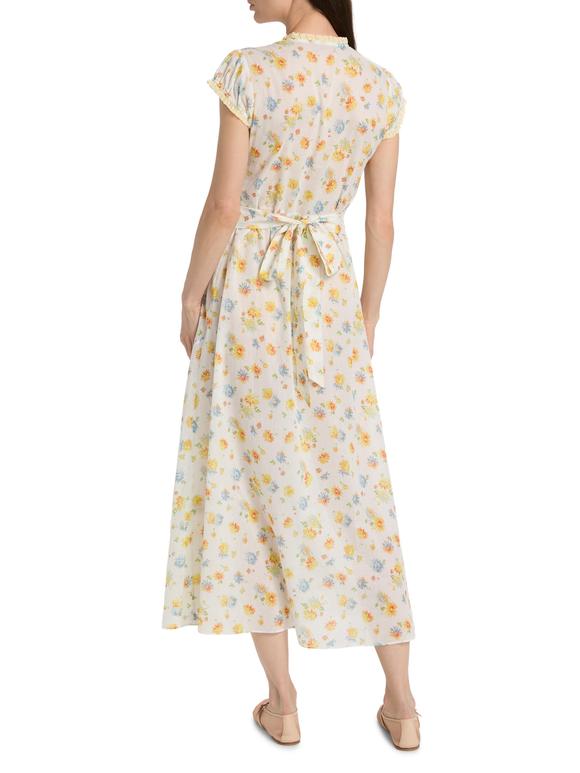 DÔEN Women's Helia Floral Midi-Dress - Dahlia Floral | Thumbnail 5