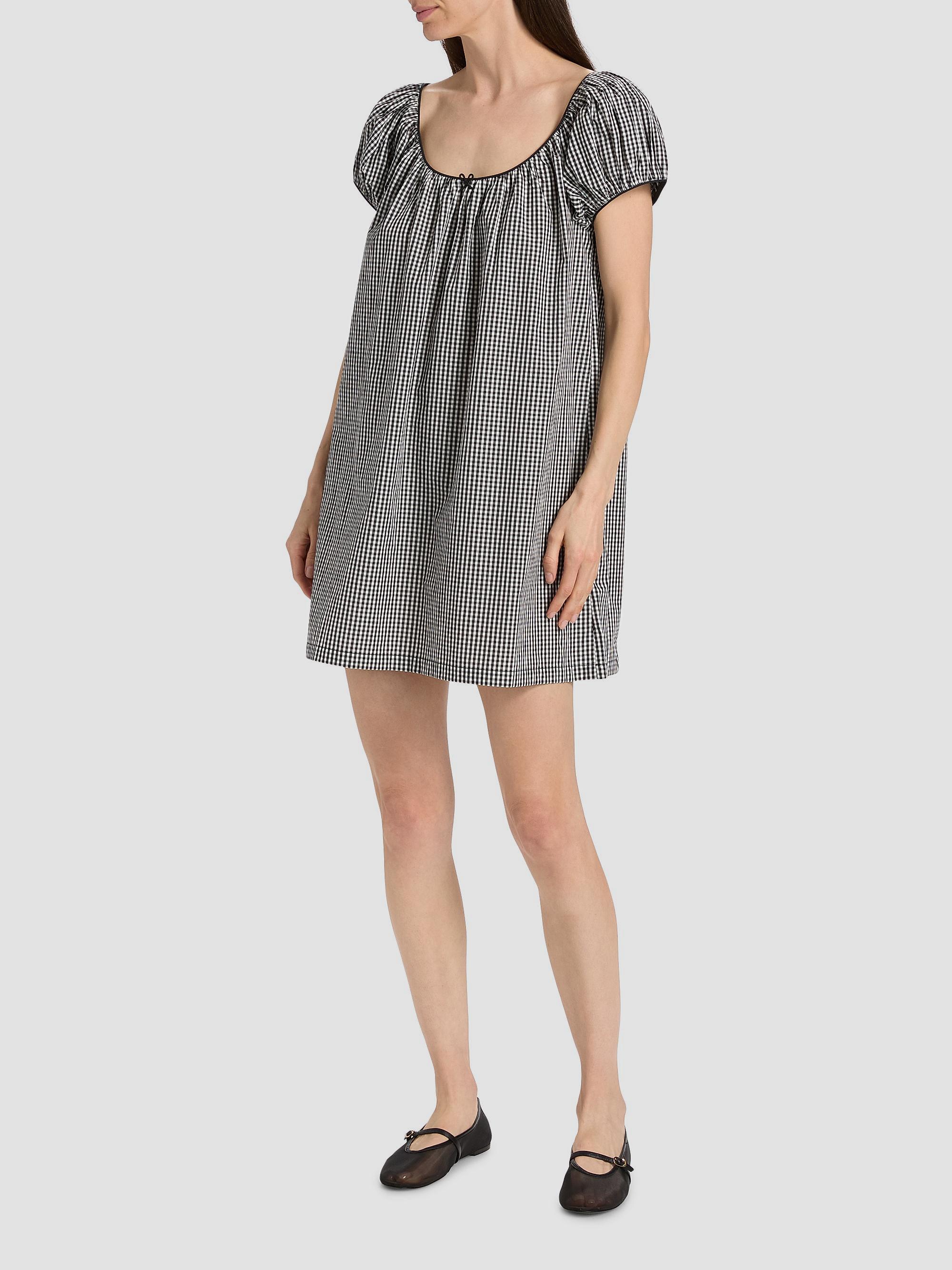 doen gingham mini dress Doen Rizzo Smocked Gingham Mini Dress by Doen