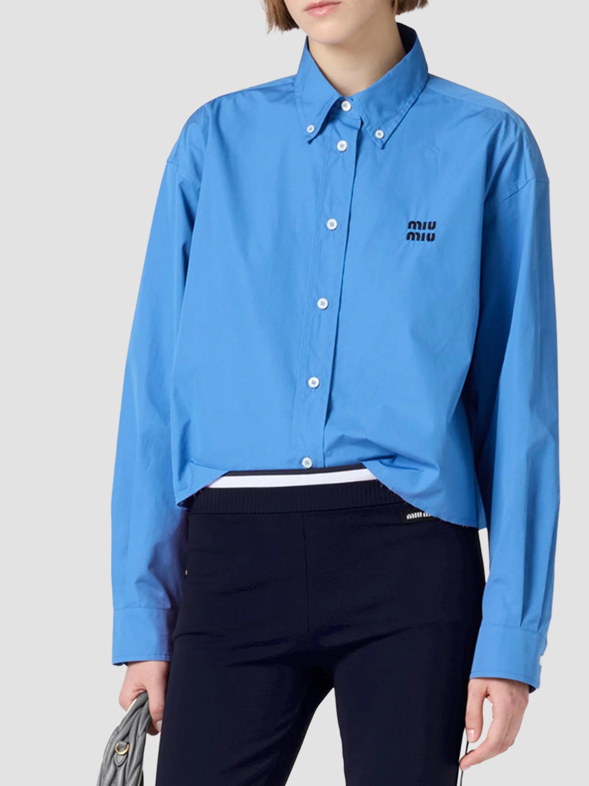 Miu Miu Poplin Shirt | Saks Fifth Avenue