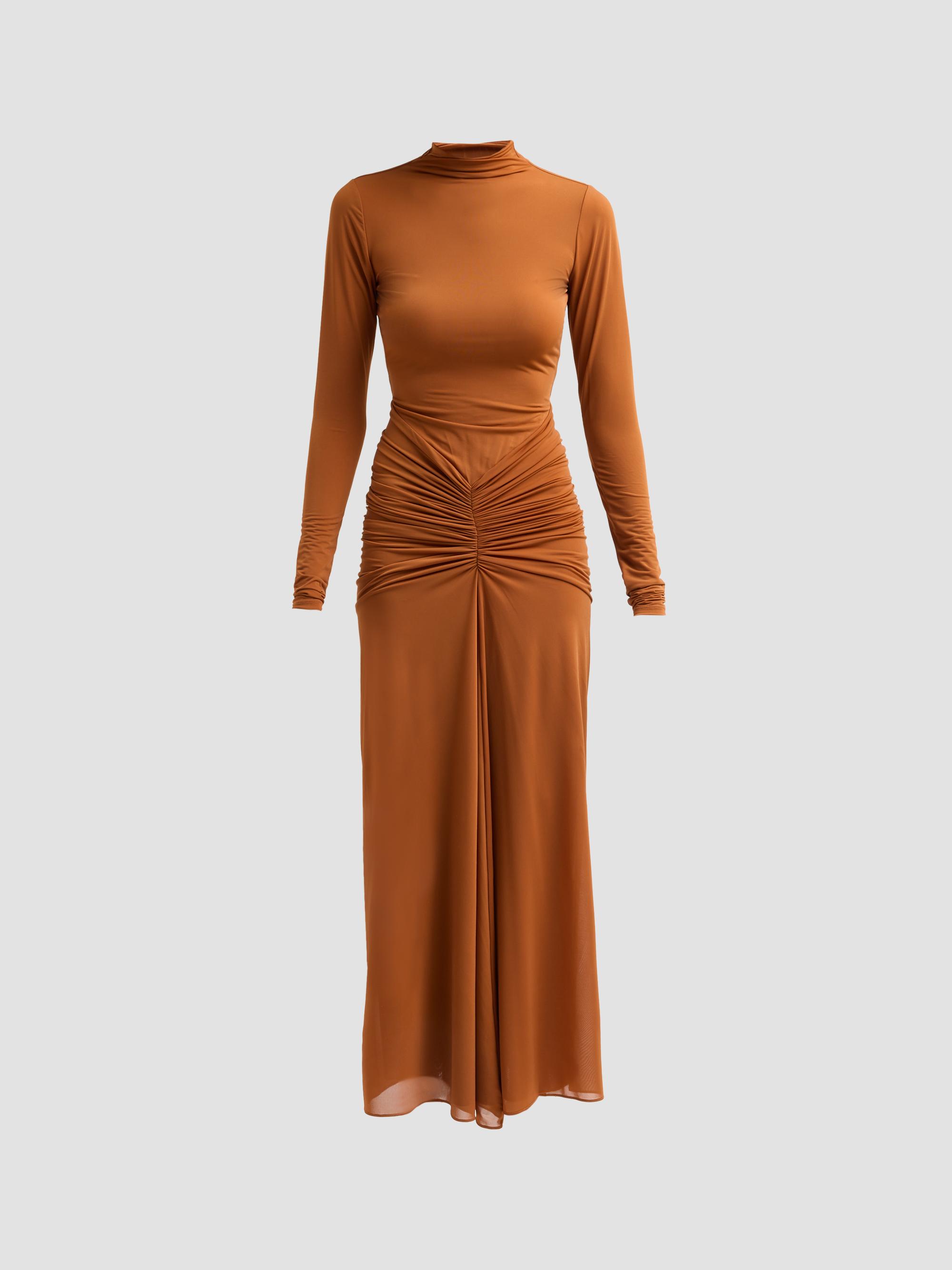 Ronny Kobo Scorpio Gathered Maxi Dress