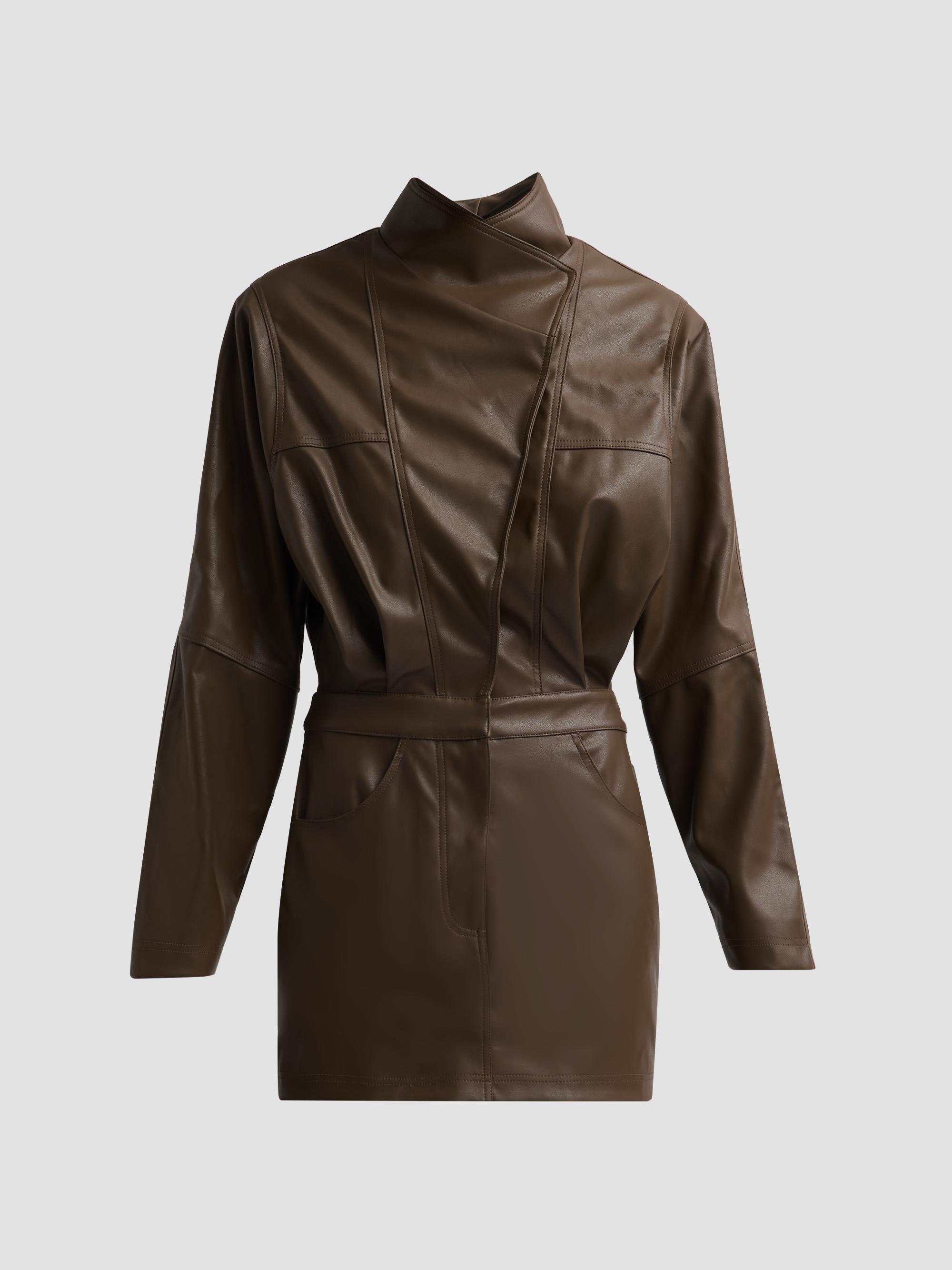 michael kors leather dress Michael Belted Chain-Print Georgette Midi-Dress graduationdresses