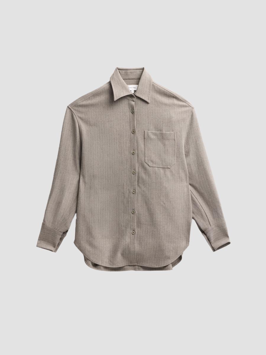 Ronny Kobo Women's Niall Striped Shirt In Grey Stripe