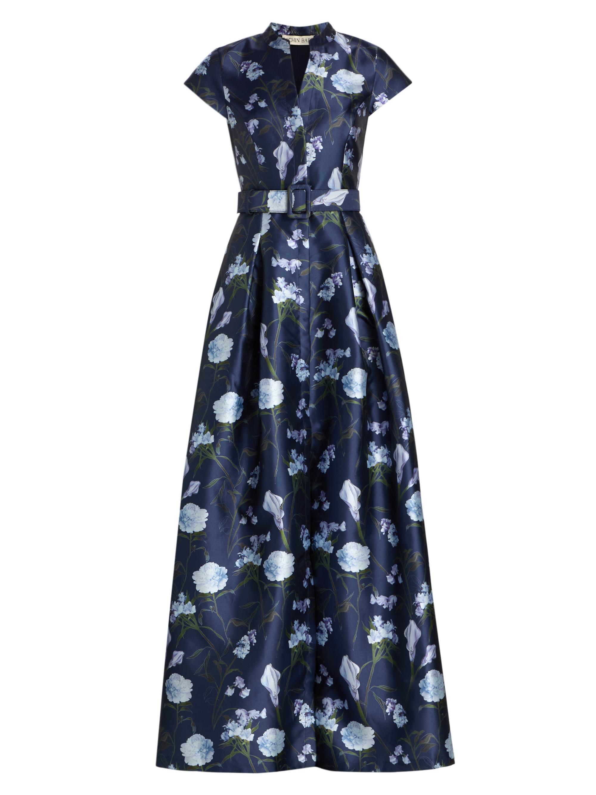 SACHIN BABI Women's Marta Floral Mikado Gown - Glacial Bouquet