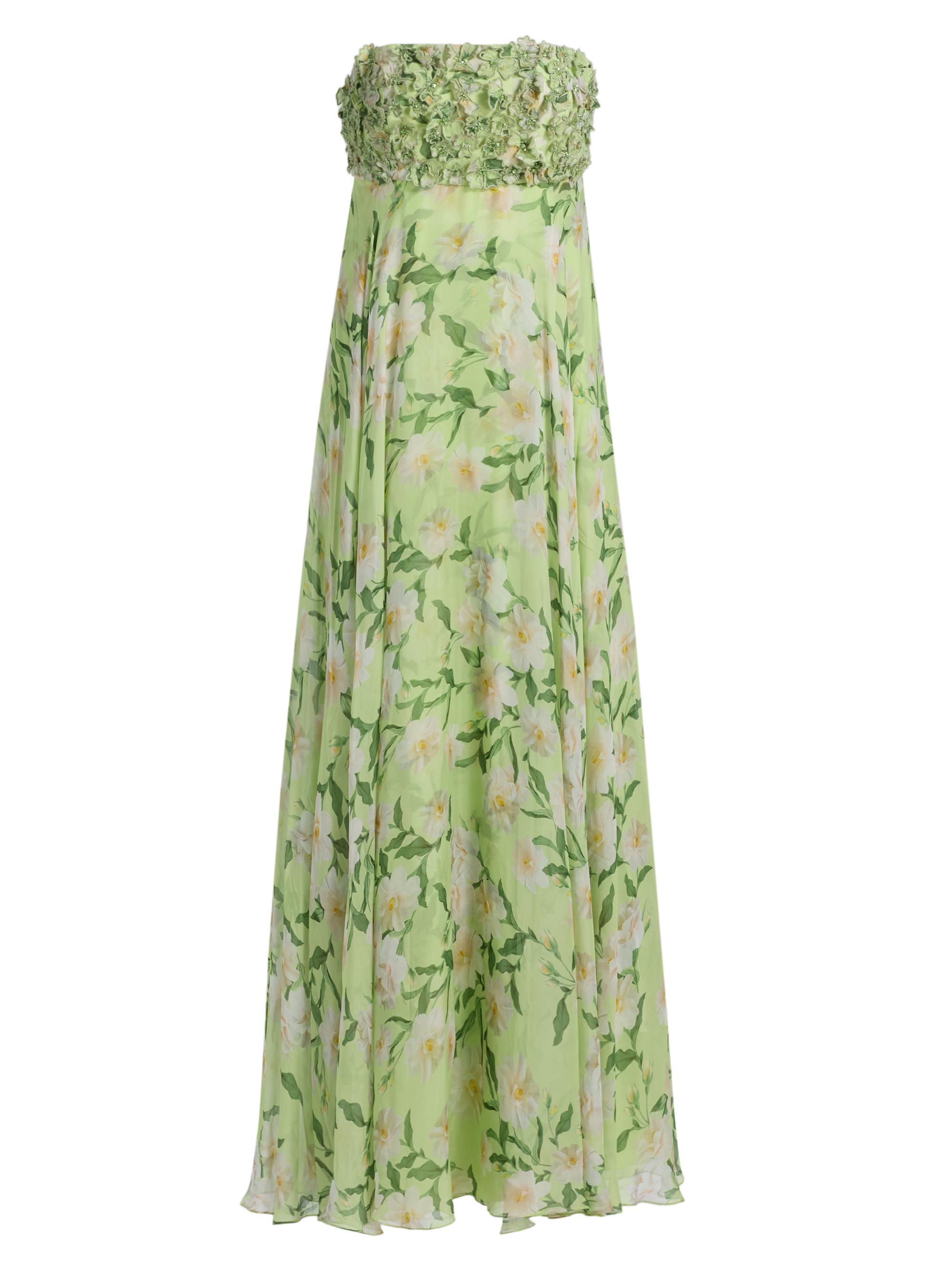 SACHIN BABI Women's Ames Floral Embellished Strapless Gown - Citrine Cherry Blossoms - Women's Clothing